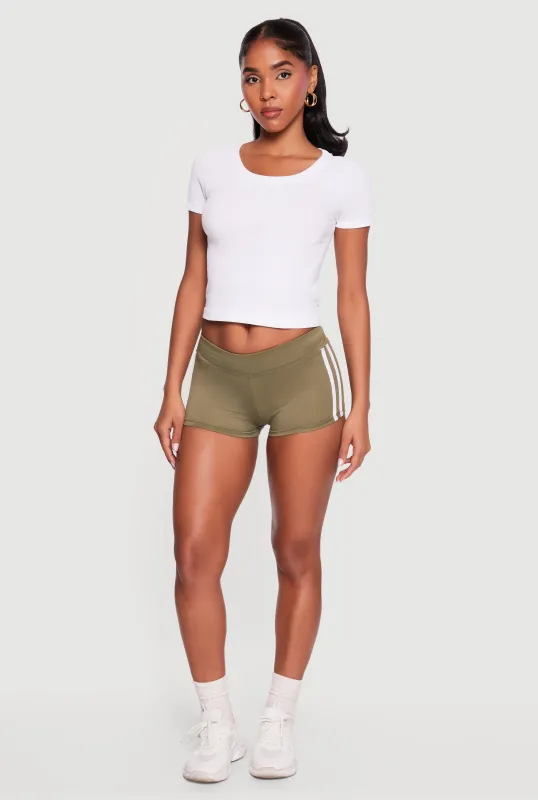 Varsity Stripe Active Shorts made by Rainbow