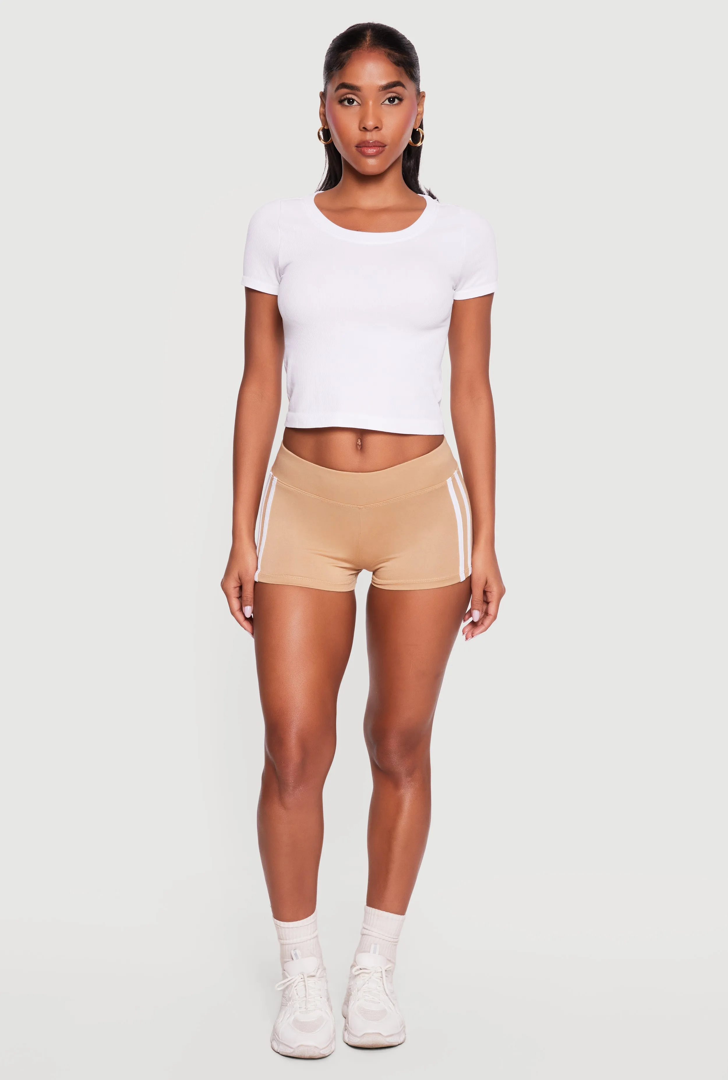 Varsity Stripe Active Shorts sold by Rainbow