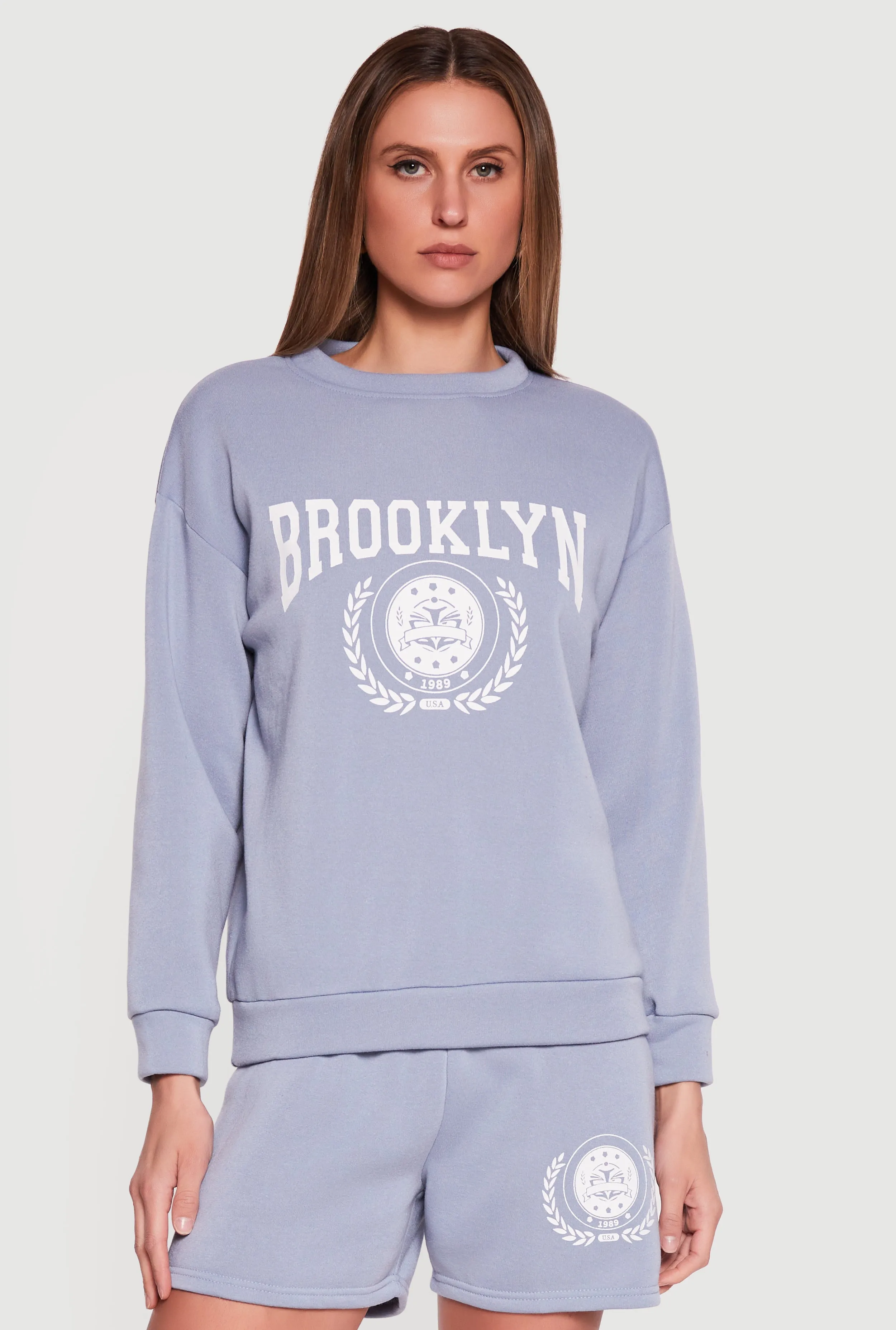 Brooklyn 1989 USA Graphic Crew Neck Sweatshirt sold by Rainbow