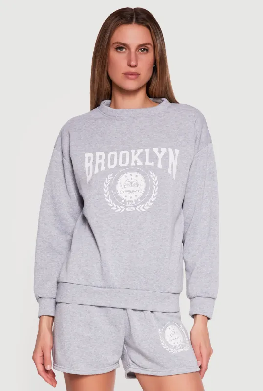 Brooklyn 1989 USA Graphic Crew Neck Sweatshirt sold by Rainbow