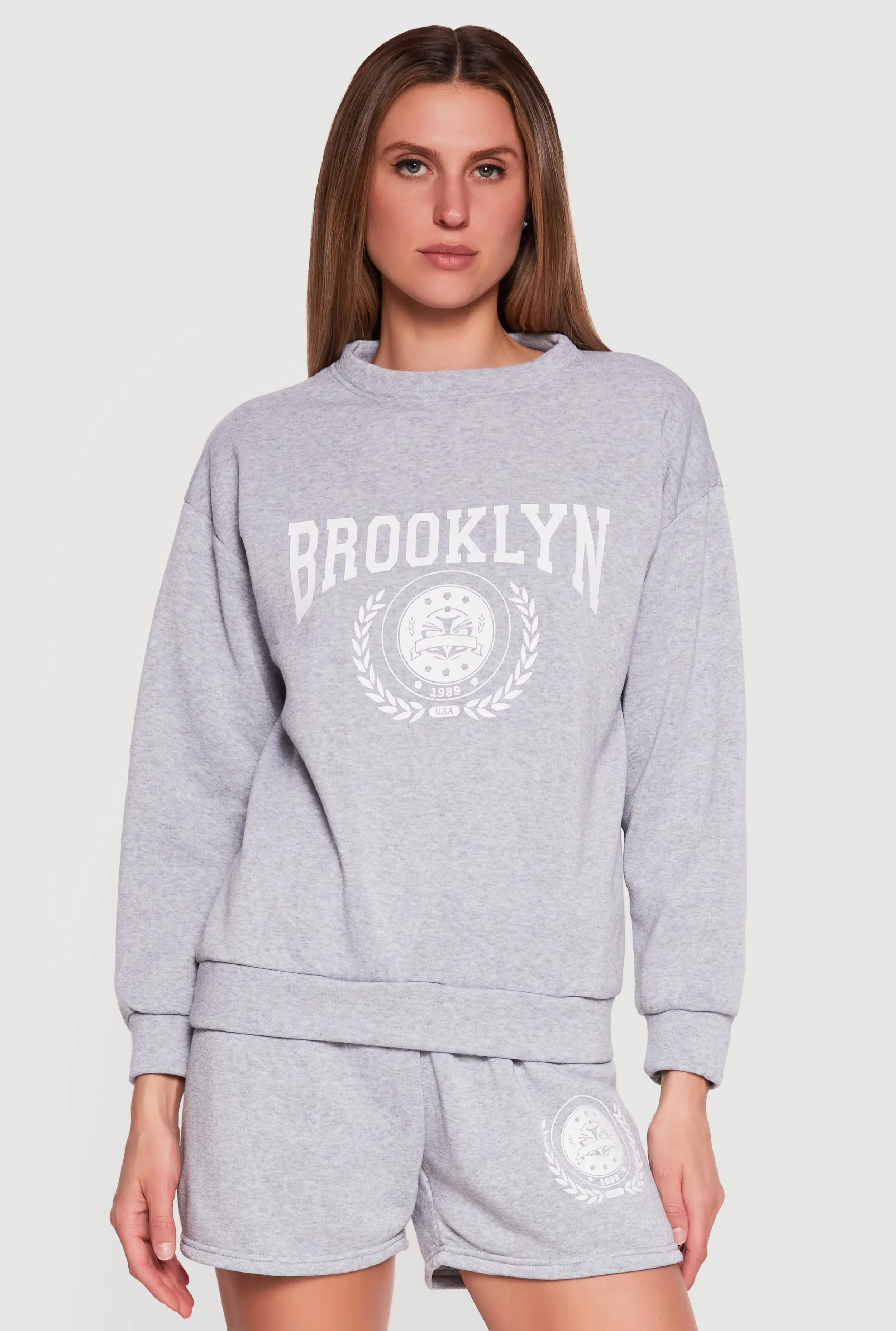 Brooklyn 1989 USA Graphic Crew Neck Sweatshirt sold by Rainbow