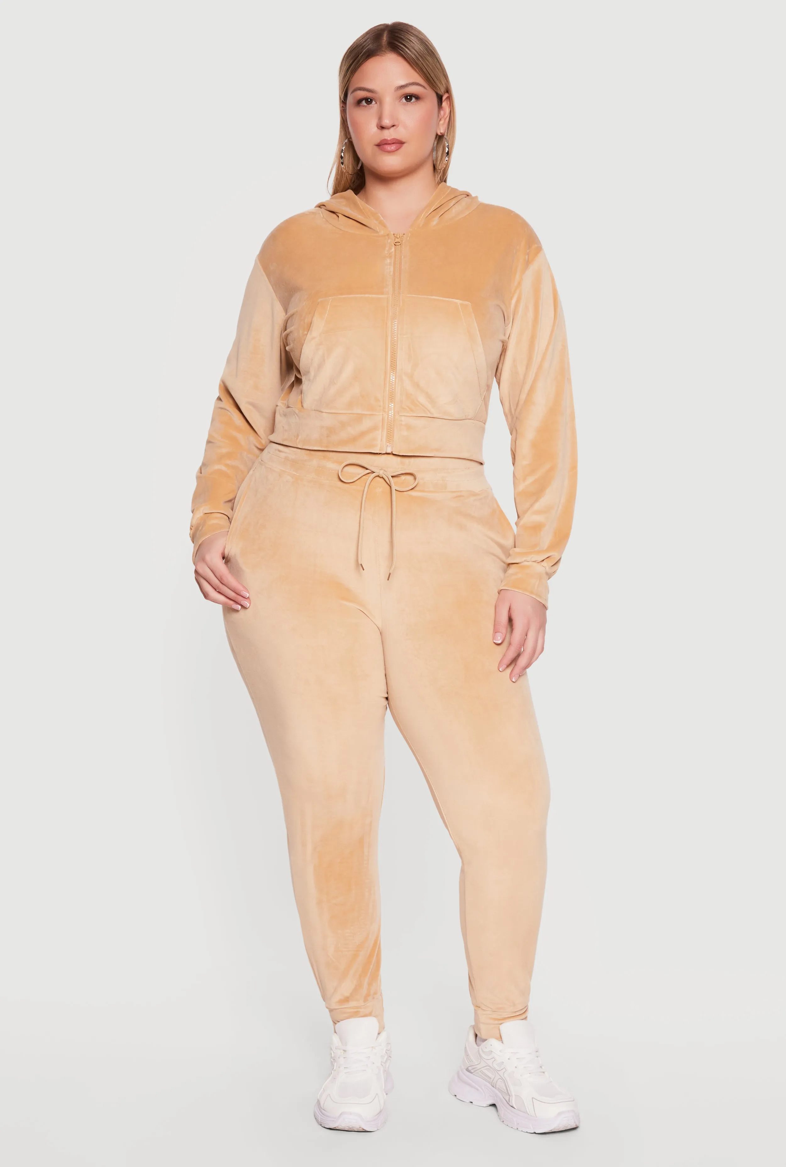 Plus Size Velour High Waisted Joggers sold by Rainbow product image thumbnail 5