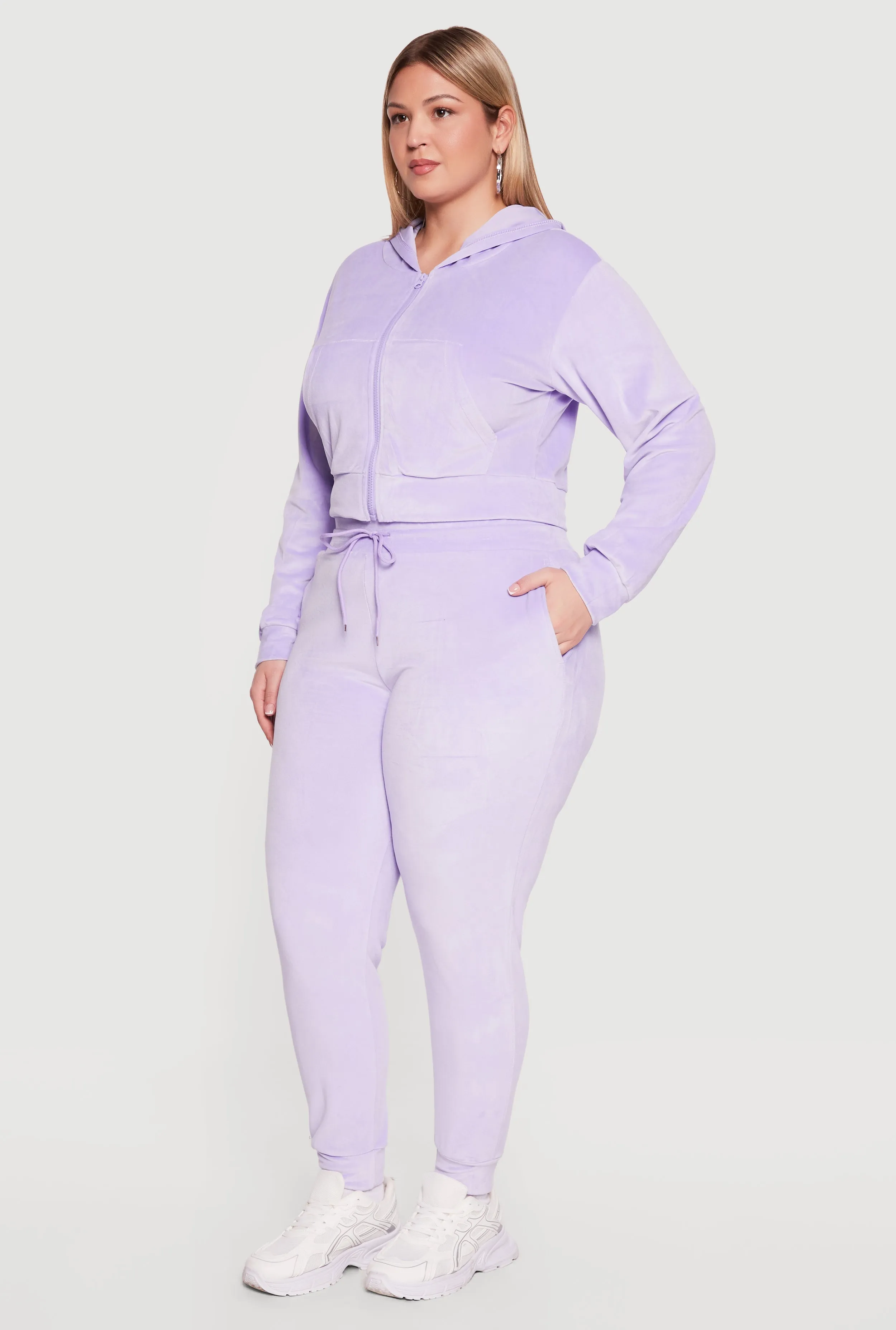 Plus Size Velour High Waisted Joggers sold by Rainbow product image thumbnail 2