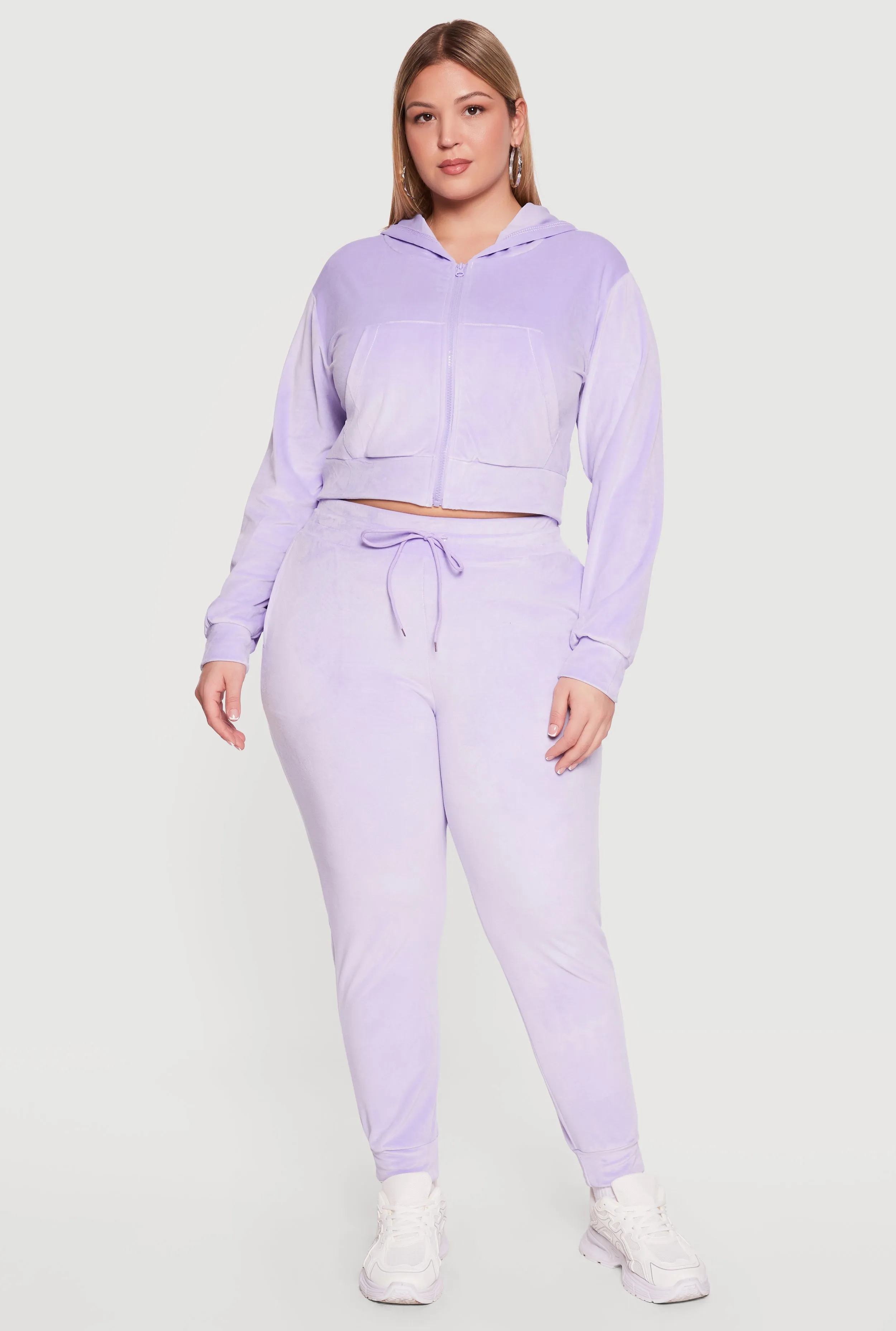 Plus Size Velour High Waisted Joggers sold by Rainbow