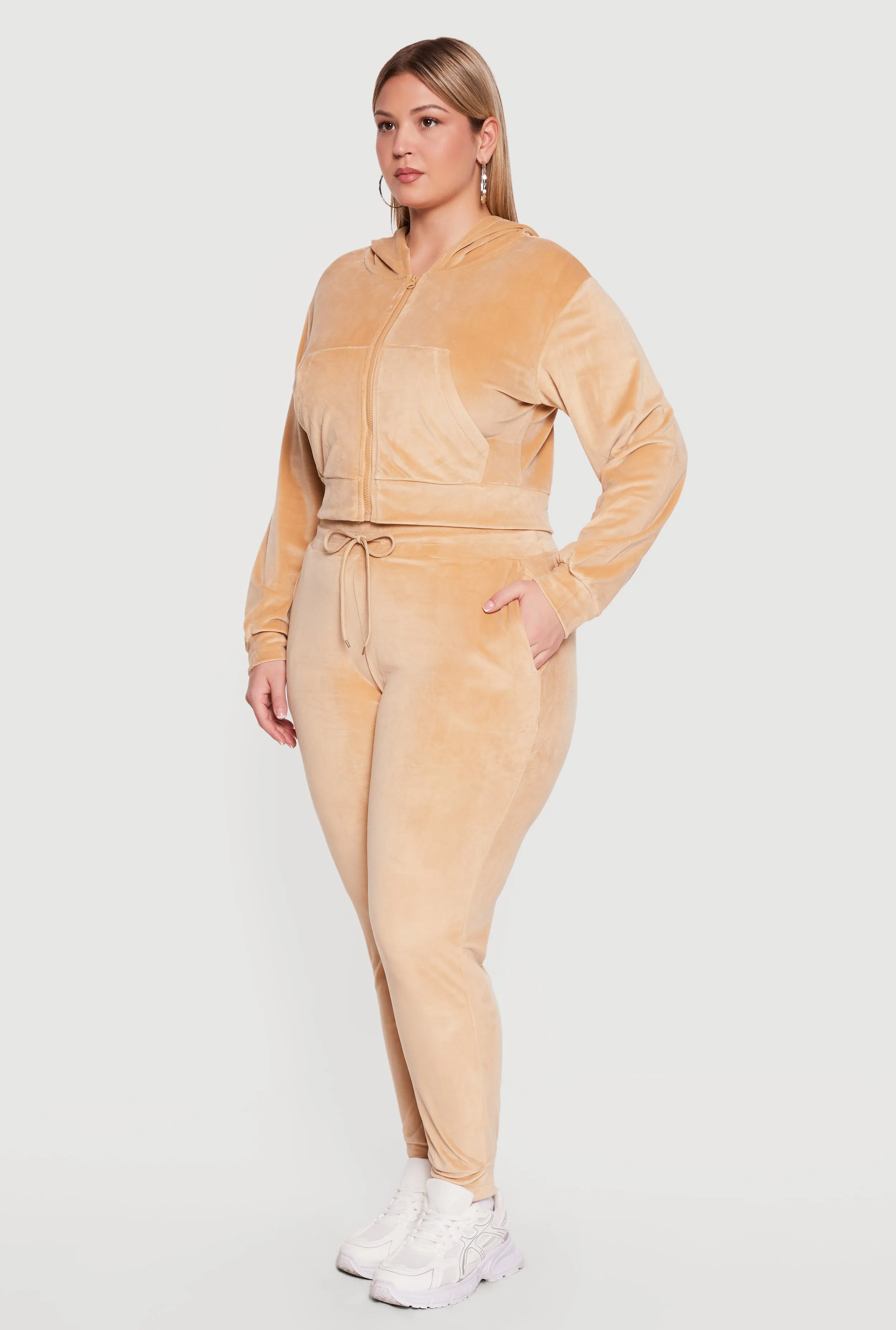 Plus Size Velour High Waisted Joggers sold by Rainbow product image thumbnail 2