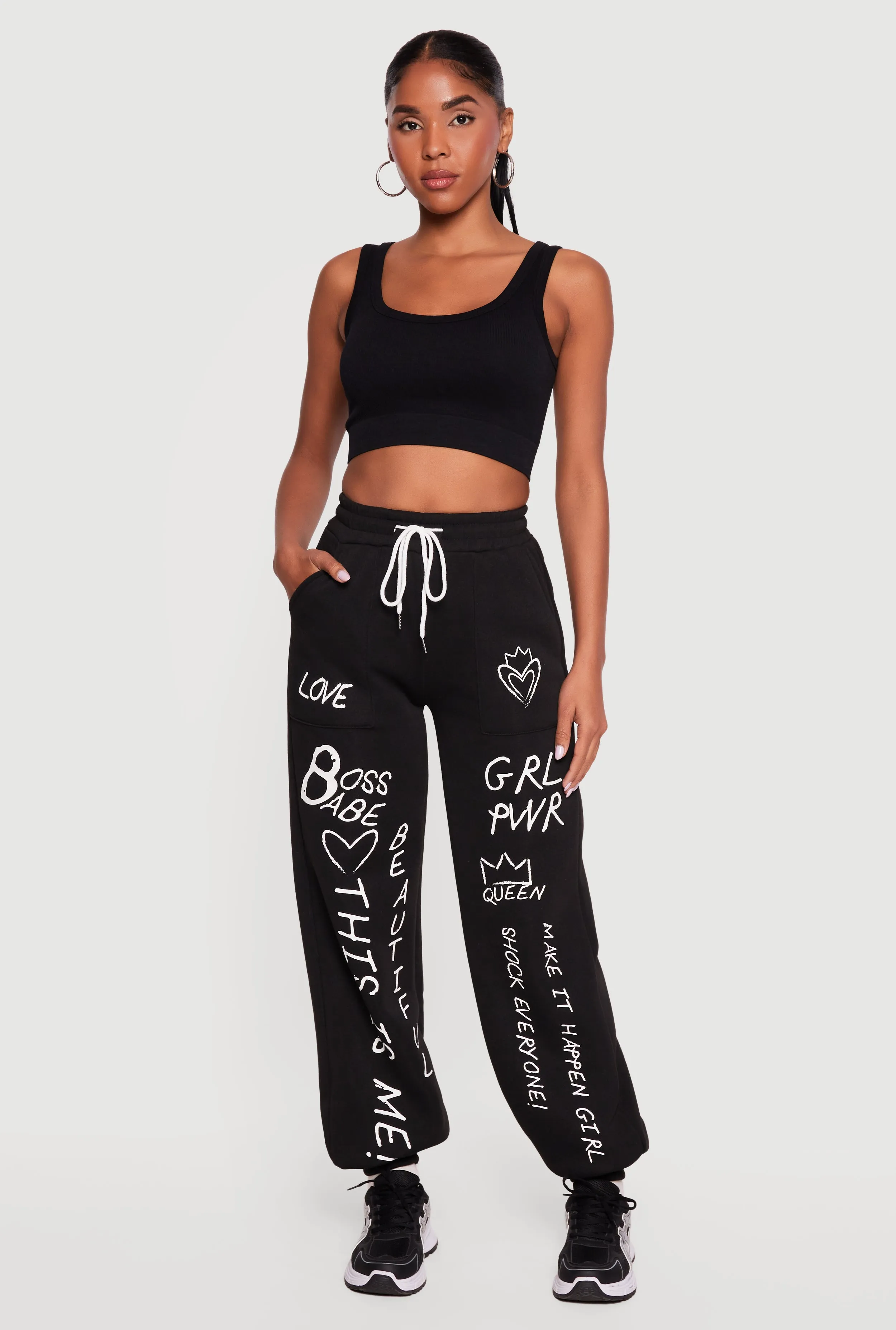 Graffiti Graphic Drawstring Waist Sweatpants sold by Rainbow product image thumbnail 2