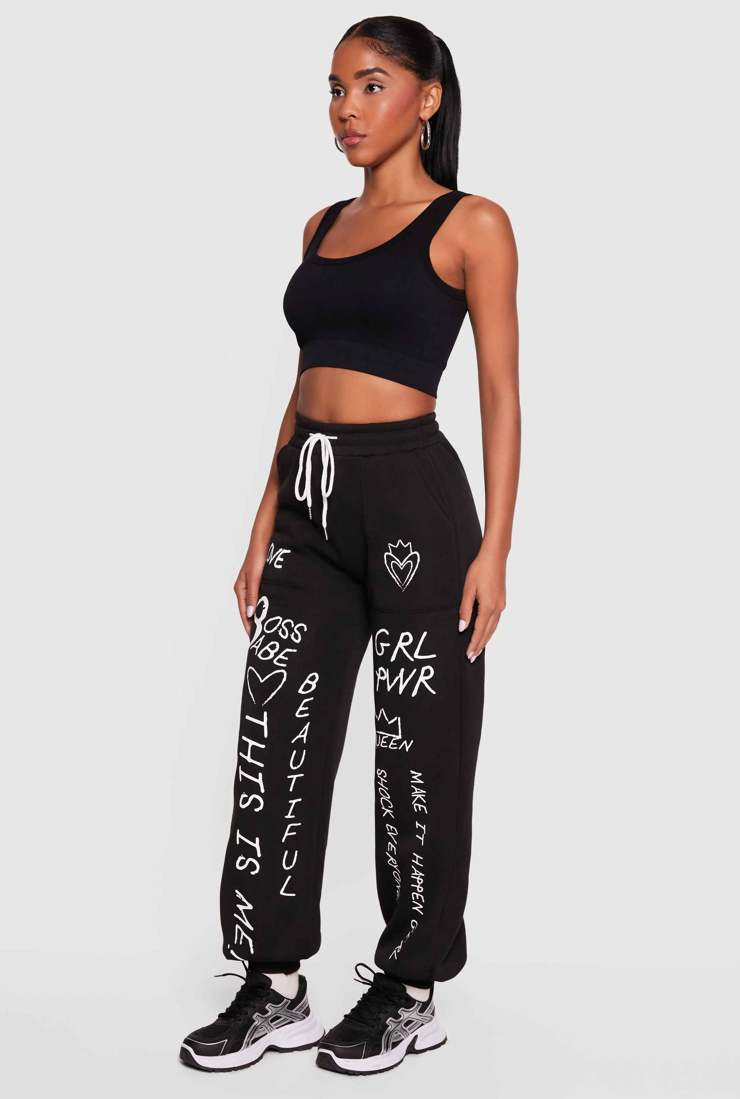 Graffiti Graphic Drawstring Waist Sweatpants sold by Rainbow product image thumbnail 2