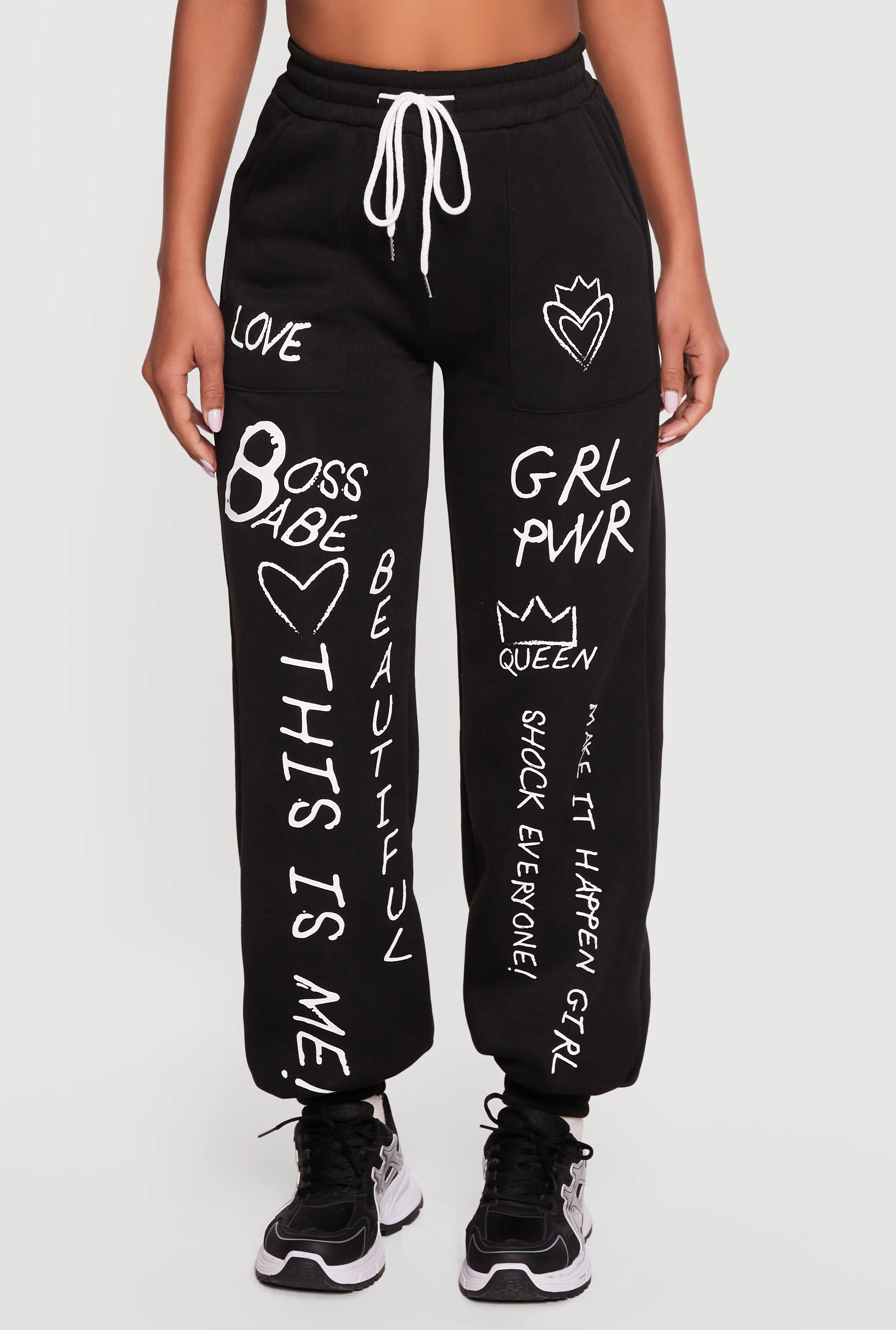 Graffiti Graphic Drawstring Waist Sweatpants sold by Rainbow product image thumbnail 3