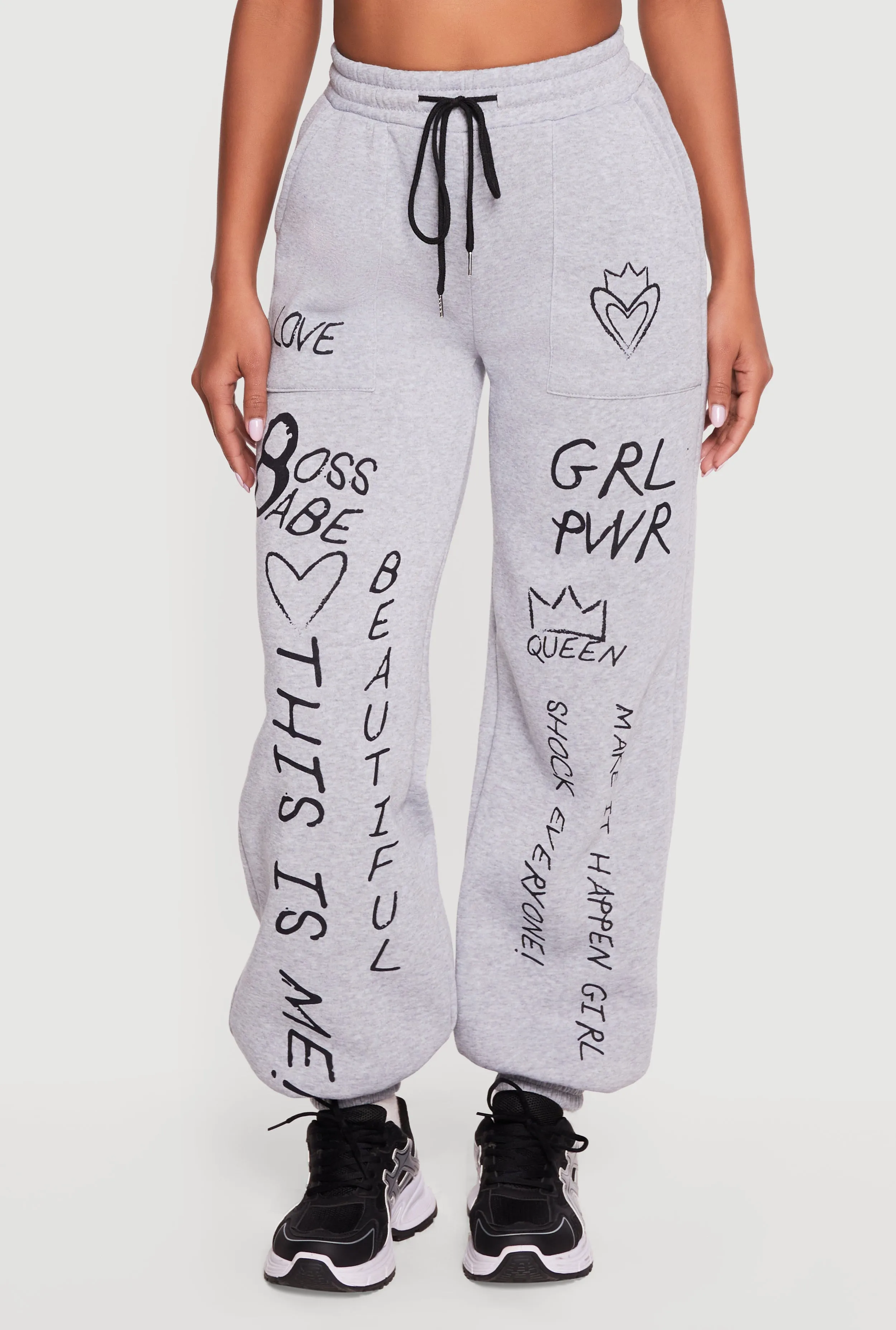 Graffiti Graphic Drawstring Waist Sweatpants sold by Rainbow product image thumbnail 3