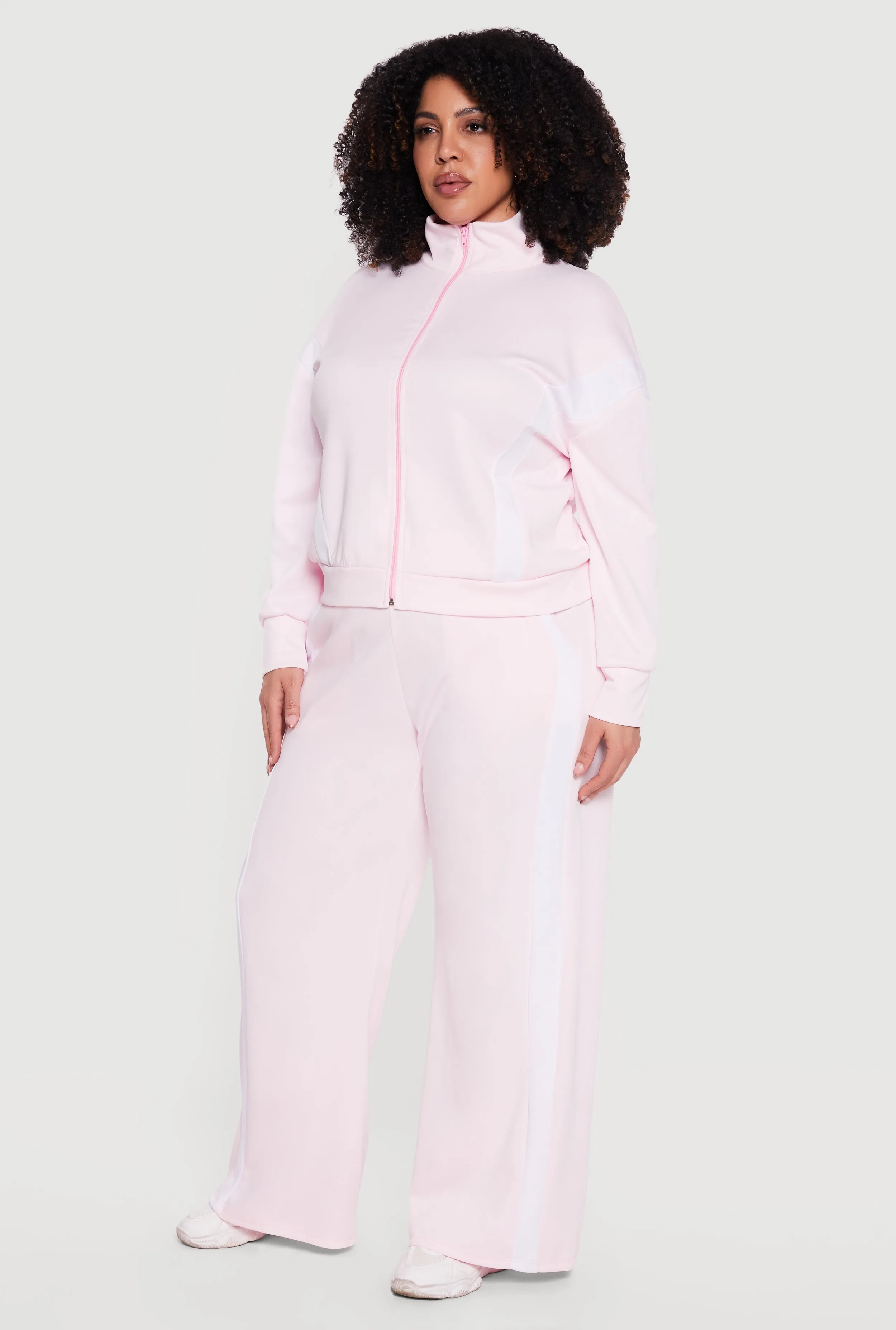 Plus Size Side Stripe Wide Leg Active Pants sold by Rainbow product image thumbnail 2