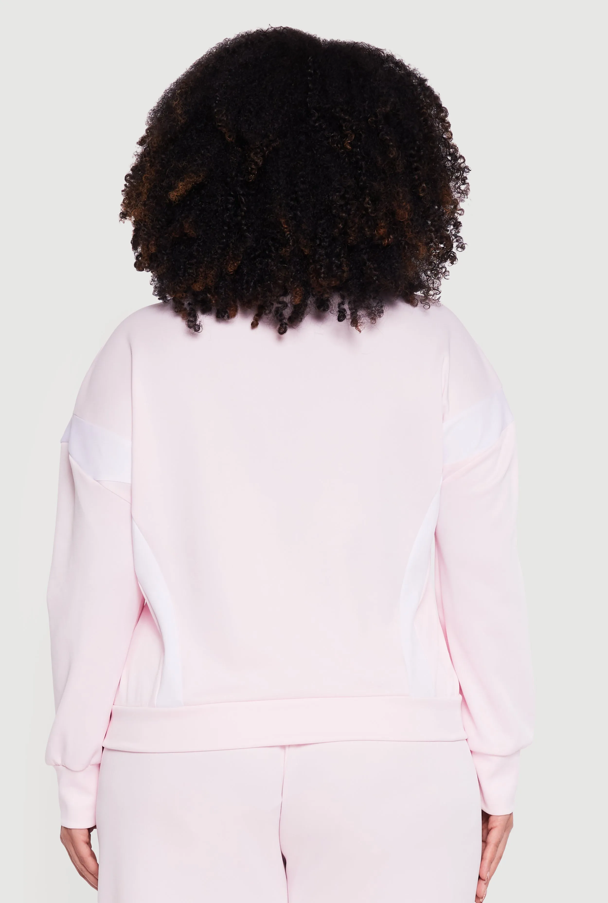 Plus Size Contrast Trim Mock Neck Zip Front Active Jacket sold by Rainbow product image thumbnail 5