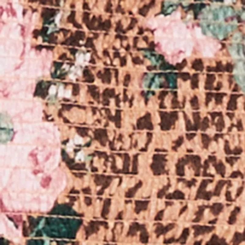 Plus Size Smocked Square Neck Floral Animal Print Top sold by Rainbow product image thumbnail 4