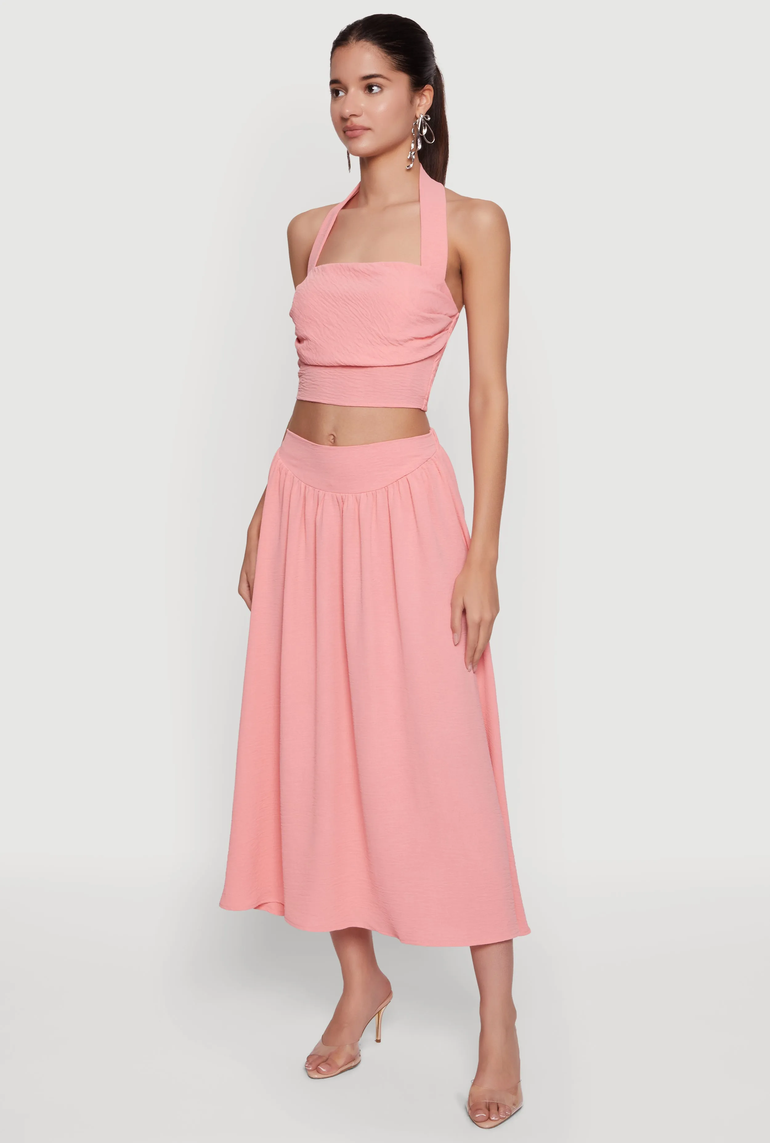 Airy Crepe Knit Halter Crop Top sold by Rainbow product image thumbnail 3