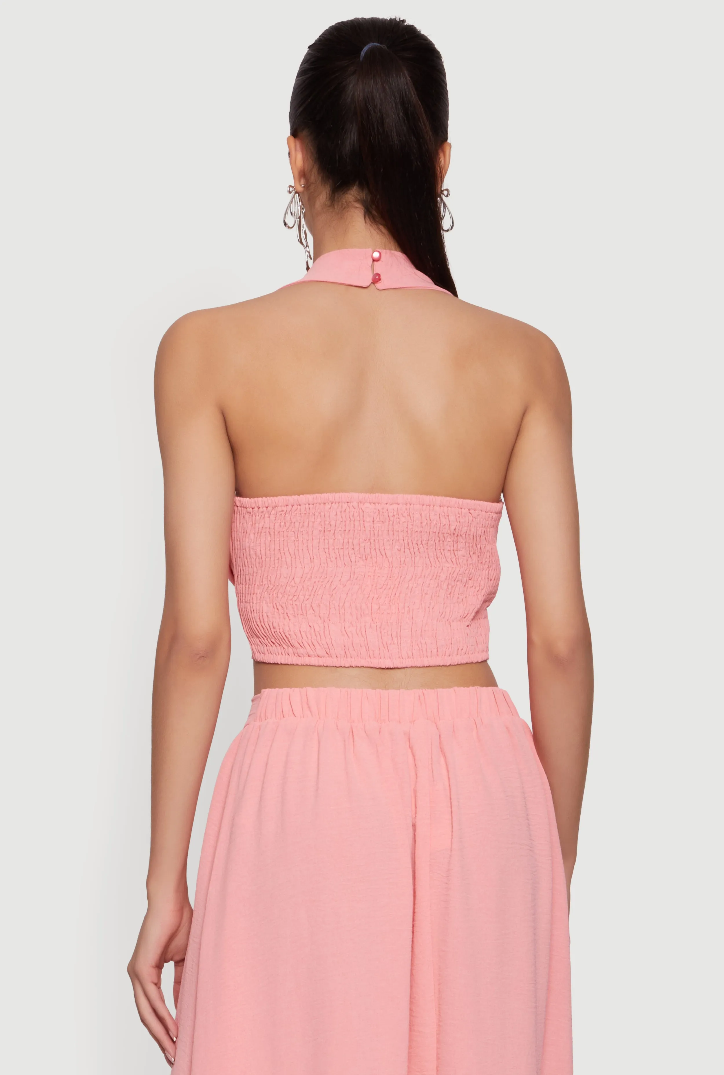 Airy Crepe Knit Halter Crop Top sold by Rainbow product image thumbnail 5