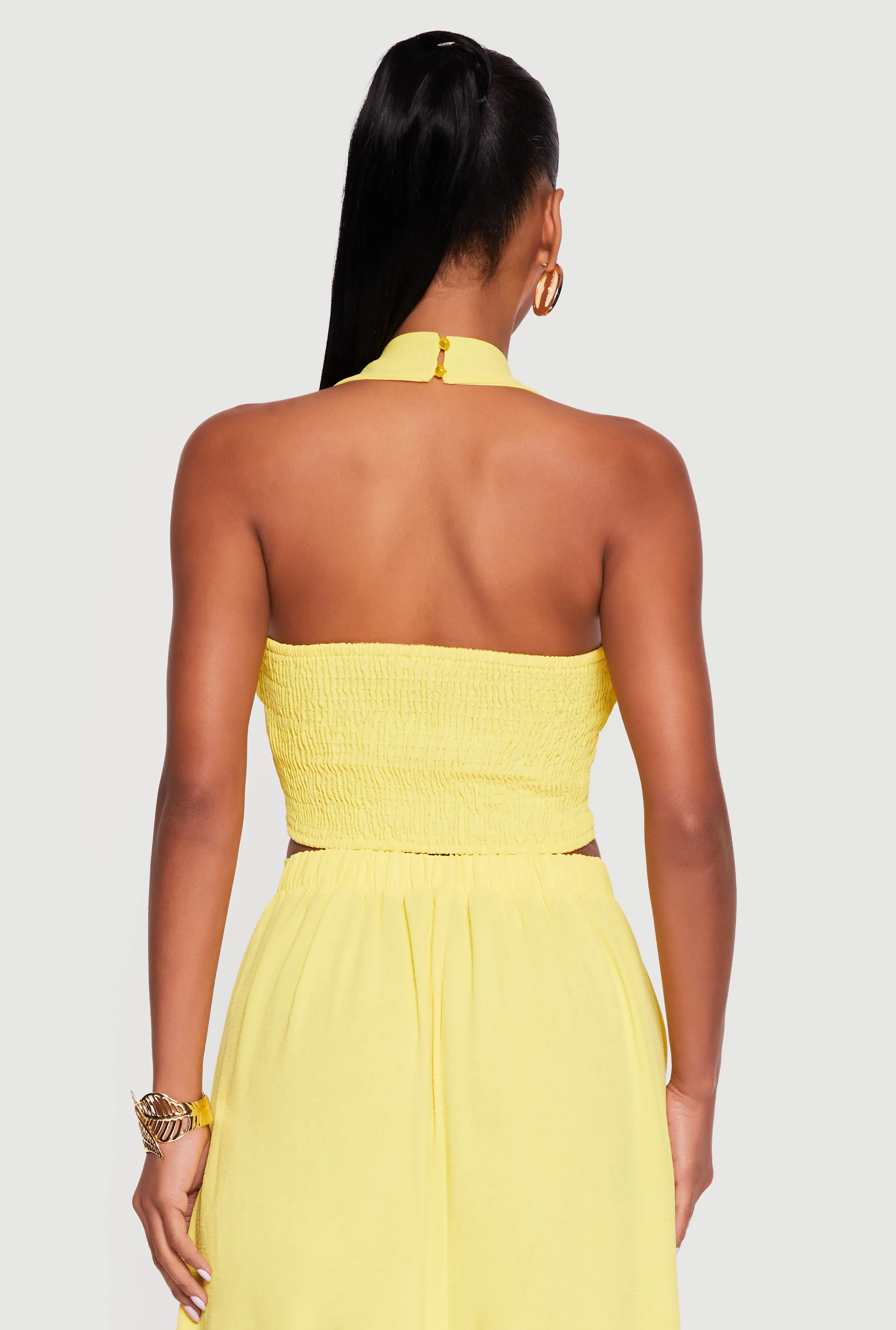 Airy Crepe Knit Halter Crop Top sold by Rainbow product image thumbnail 5