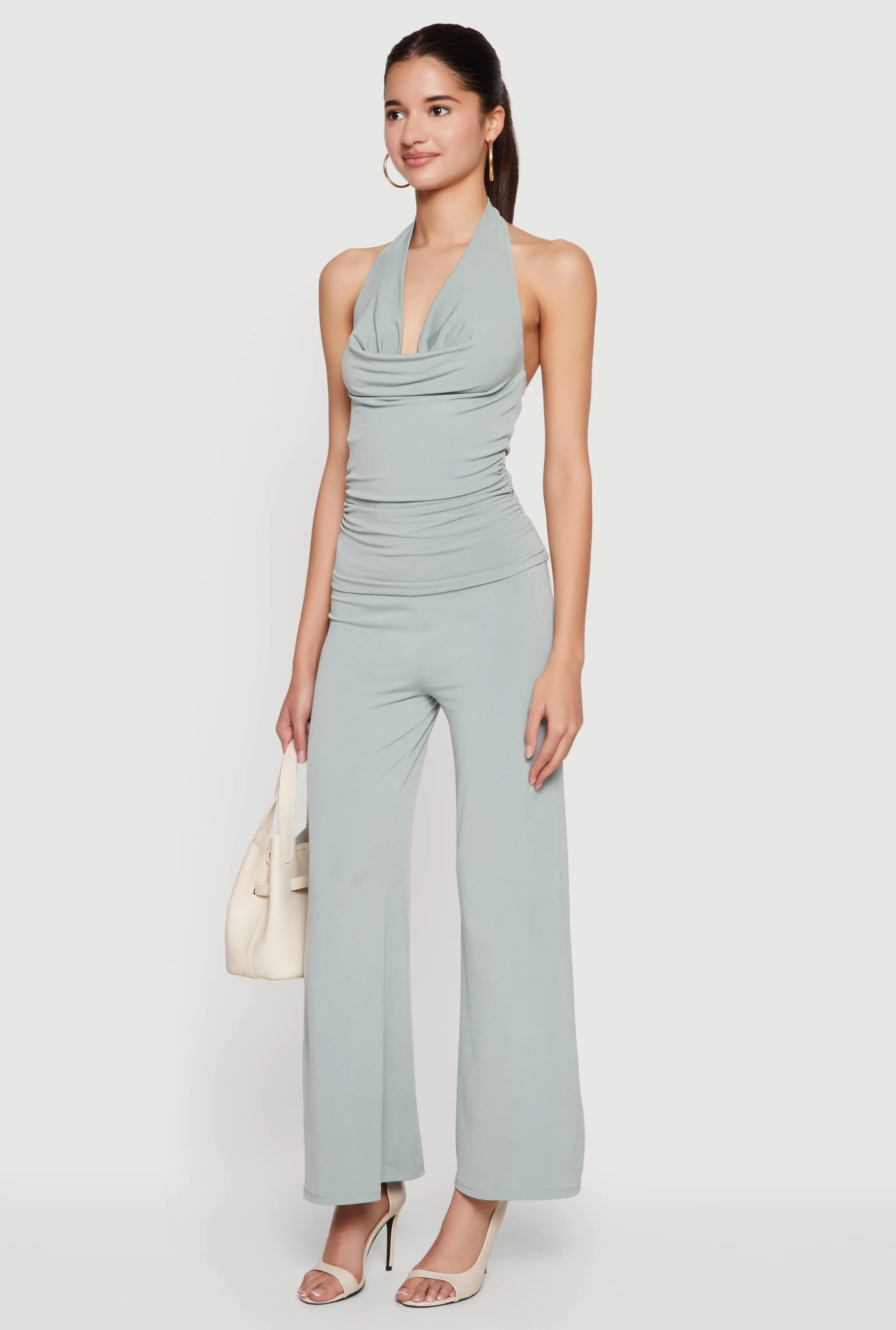 High Waisted Pull On Wide Leg Pants sold by Rainbow product image thumbnail 2