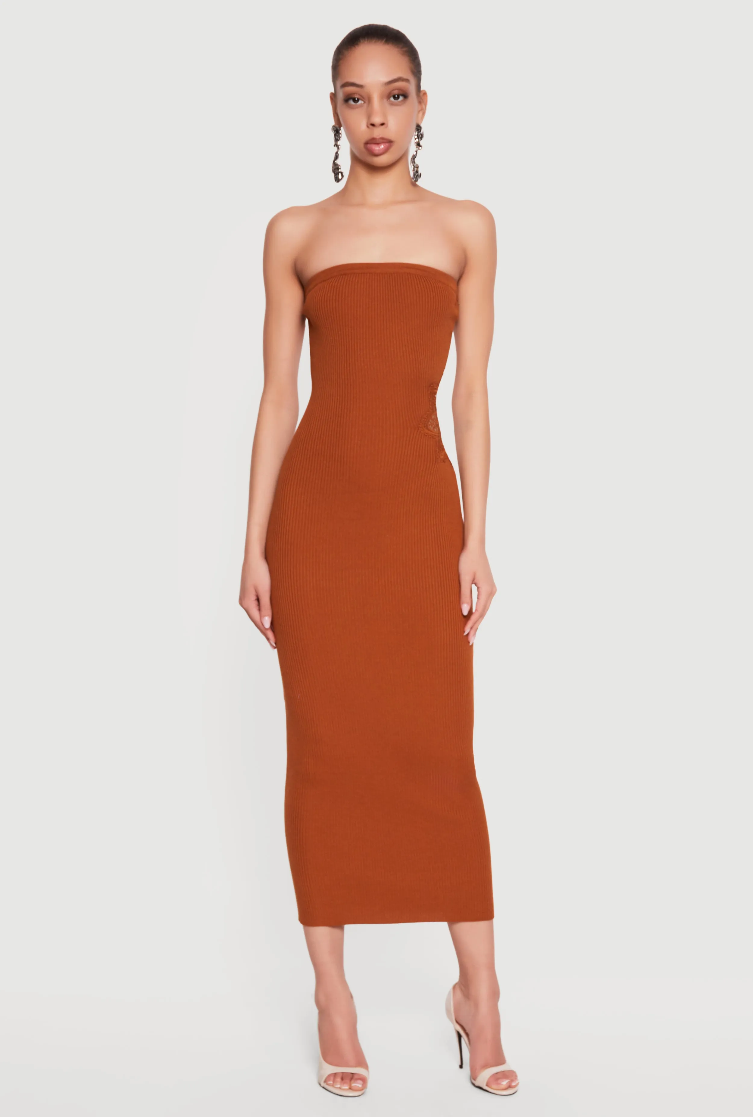 Almost Famous Floral Crochet Detail Tube Dress sold by Rainbow product image thumbnail 4