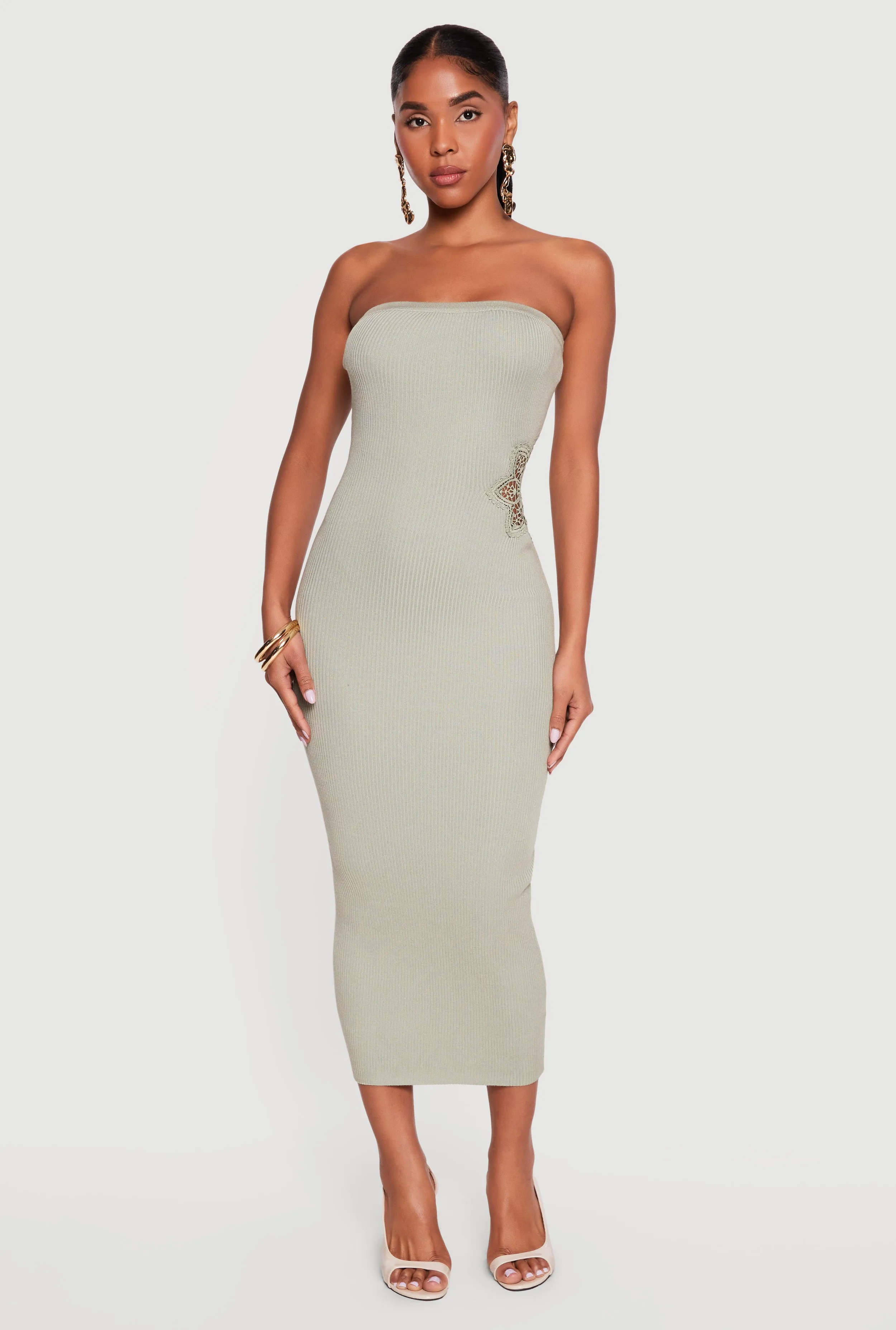 Almost Famous Floral Crochet Detail Tube Dress sold by Rainbow product image thumbnail 3