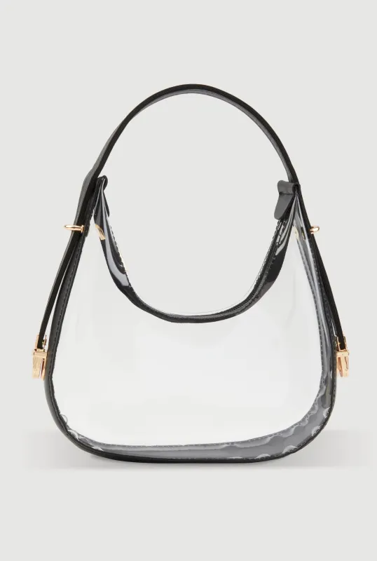 Transparent Handbag with Contrast Trim made by Rainbow