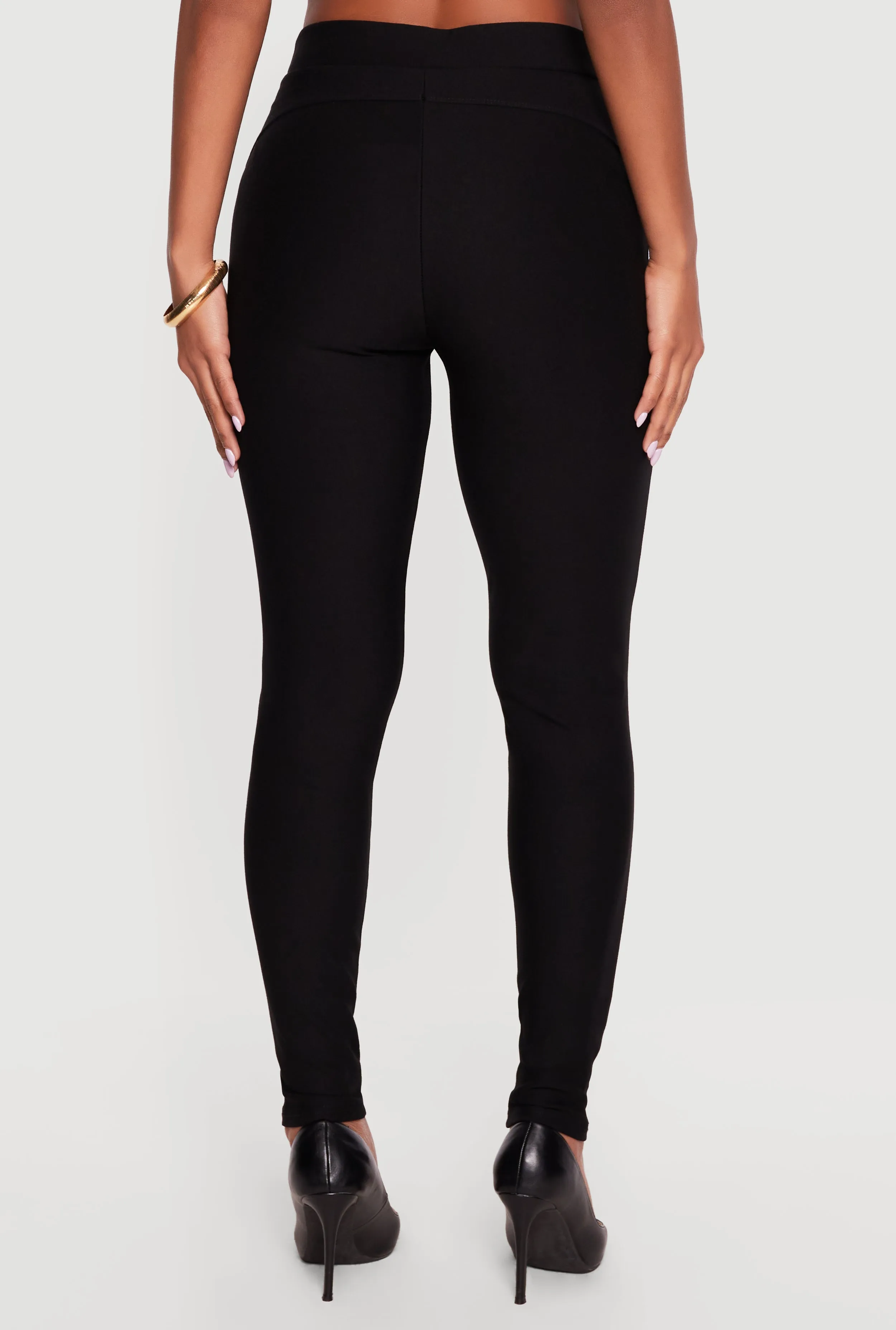 Solid Ponte High Waisted Skinny Pants sold by Rainbow product image thumbnail 5