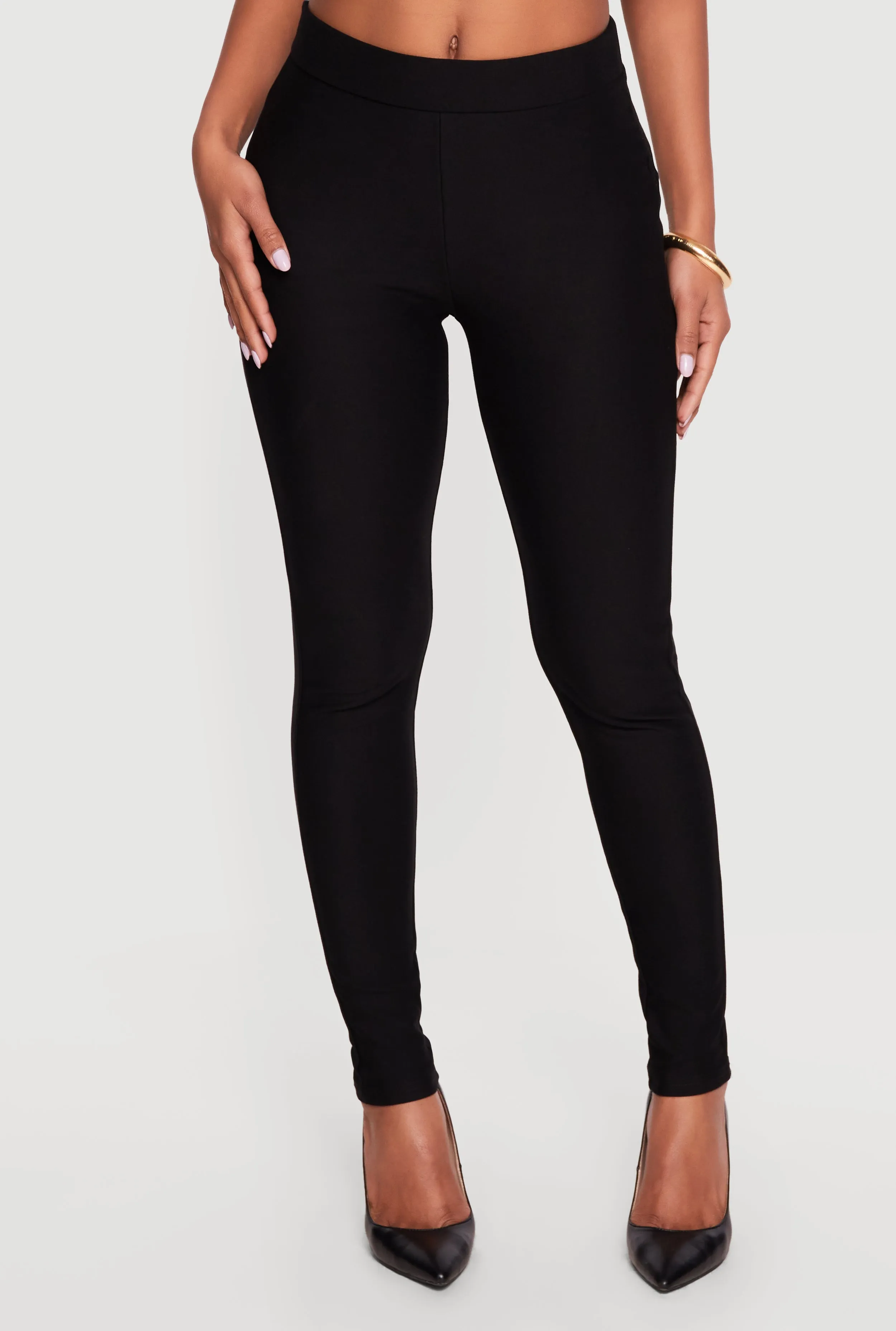 Solid Ponte High Waisted Skinny Pants sold by Rainbow product image thumbnail 3