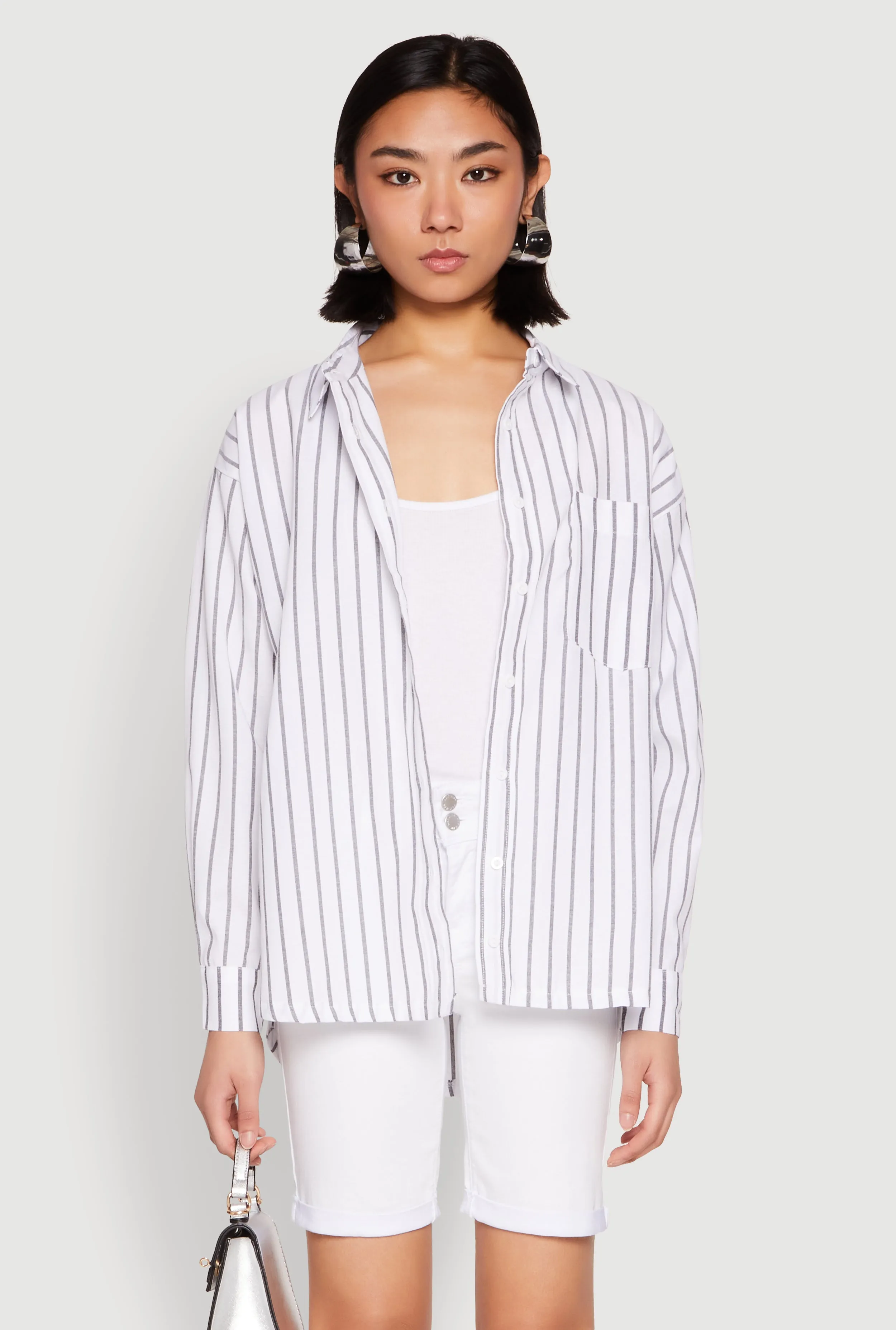 Iris Striped Button Front Shirt sold by Rainbow product image thumbnail 2