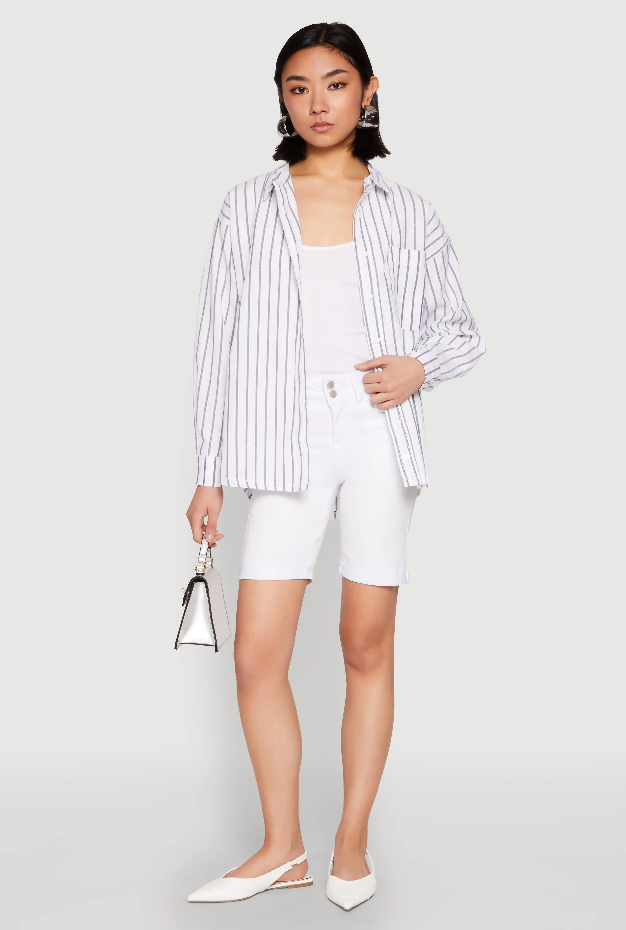 Iris Striped Button Front Shirt sold by Rainbow product image thumbnail 3
