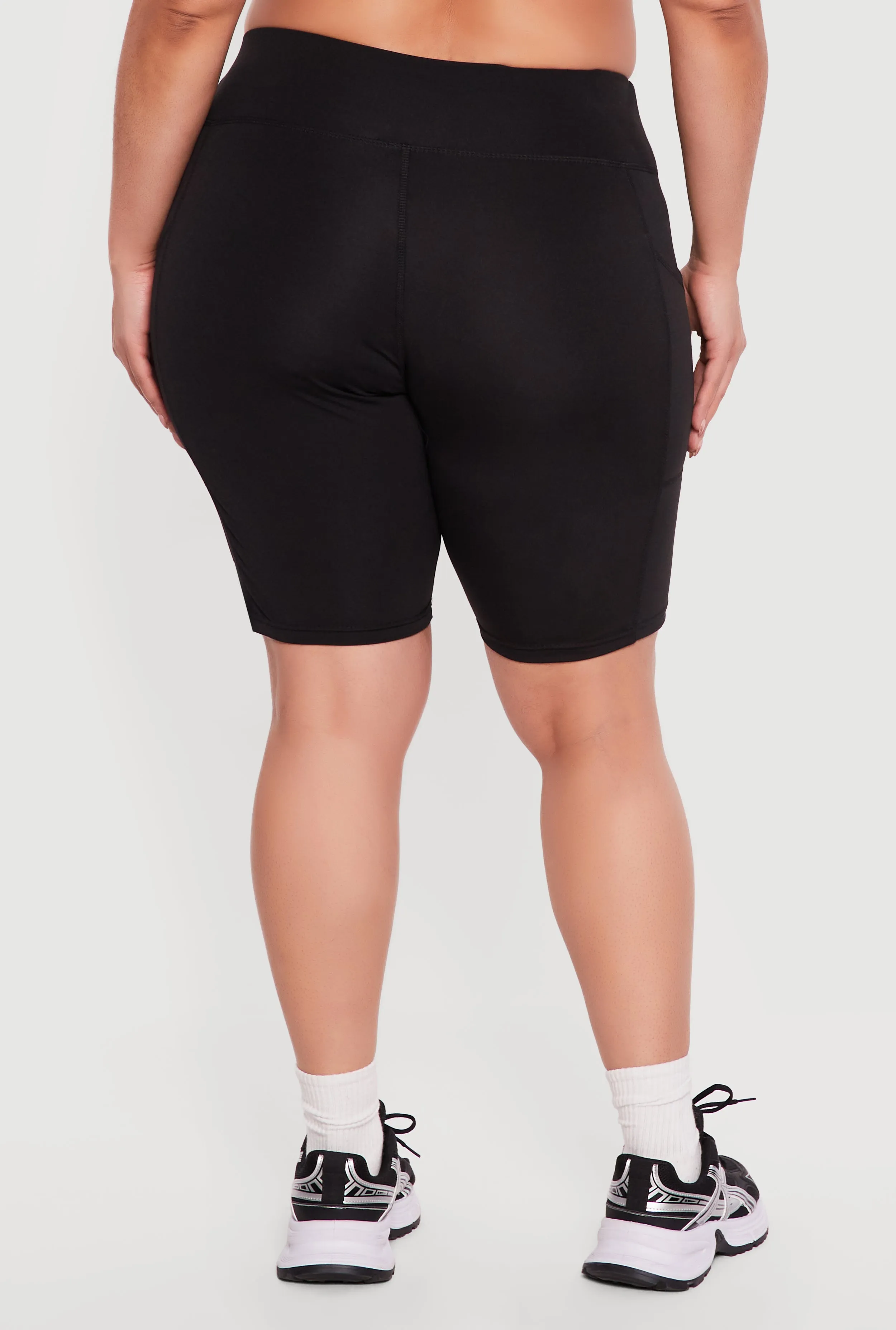 Plus Size High Waisted Side Pocket Bike Shorts sold by Rainbow product image thumbnail 5