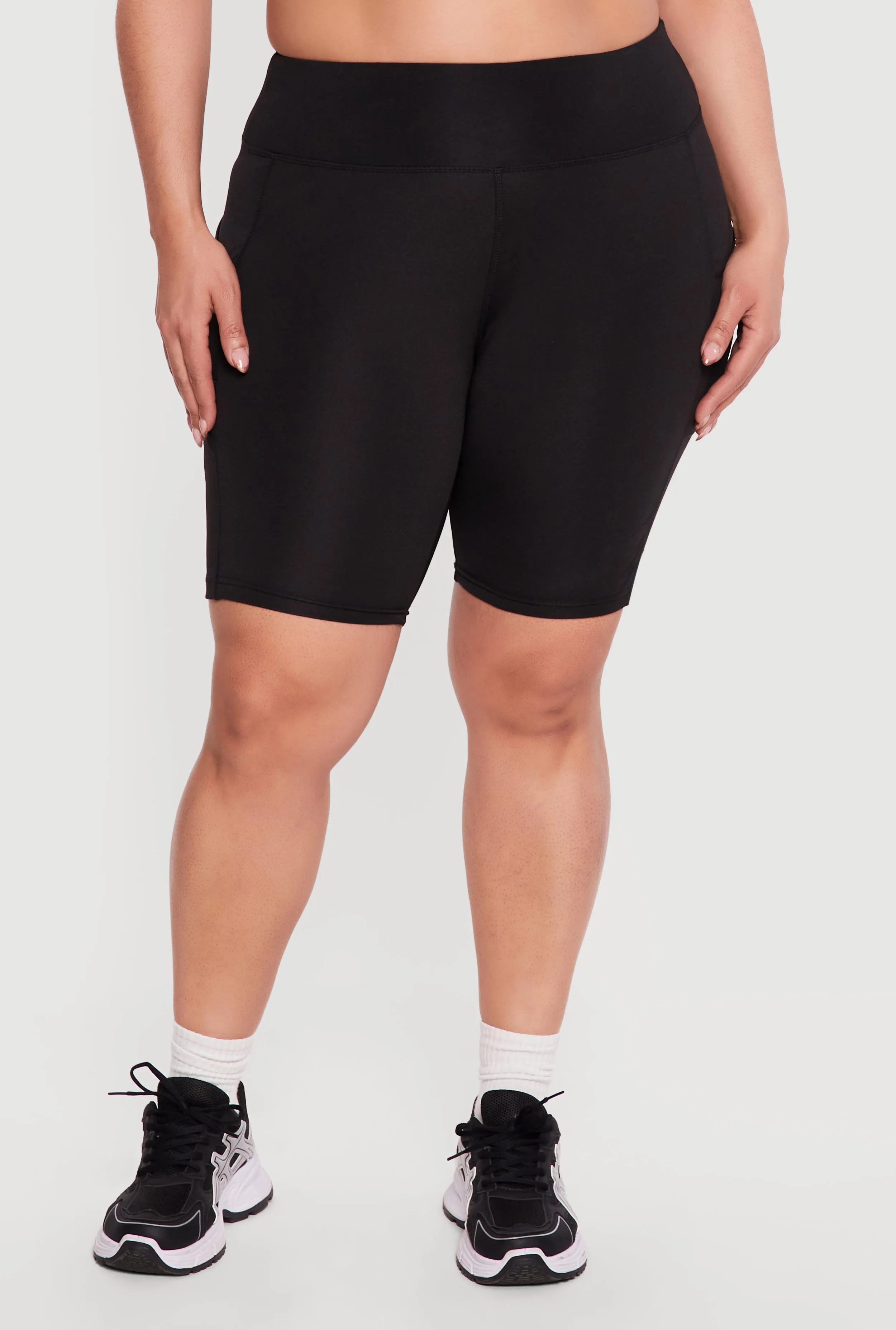 Plus Size High Waisted Side Pocket Bike Shorts sold by Rainbow product image thumbnail 3