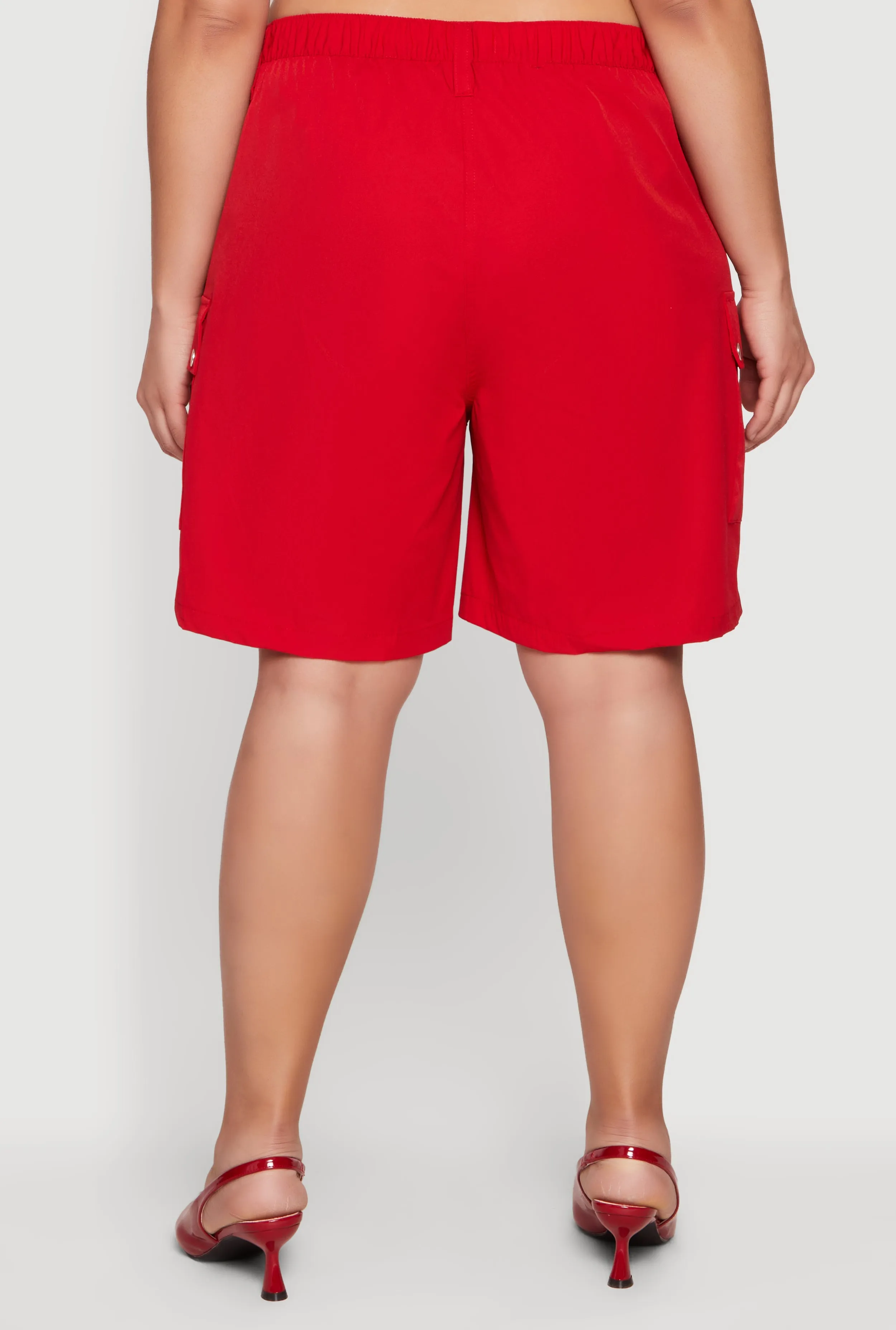 Plus Size High Waisted Cargo Shorts sold by Rainbow product image thumbnail 5