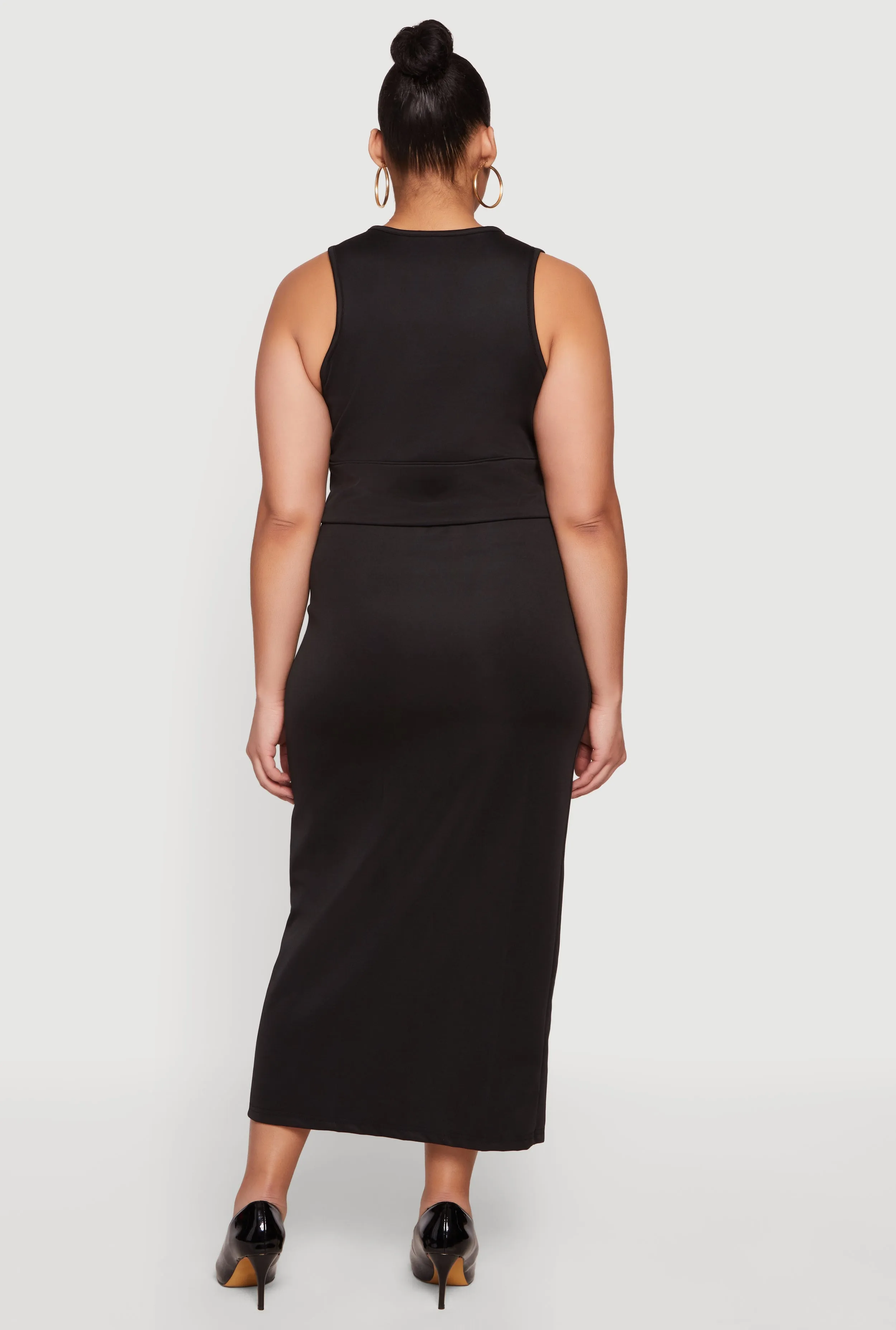 Plus Size High Neck Crop Top and Skirt 2 Piece Set sold by Rainbow product image thumbnail 3