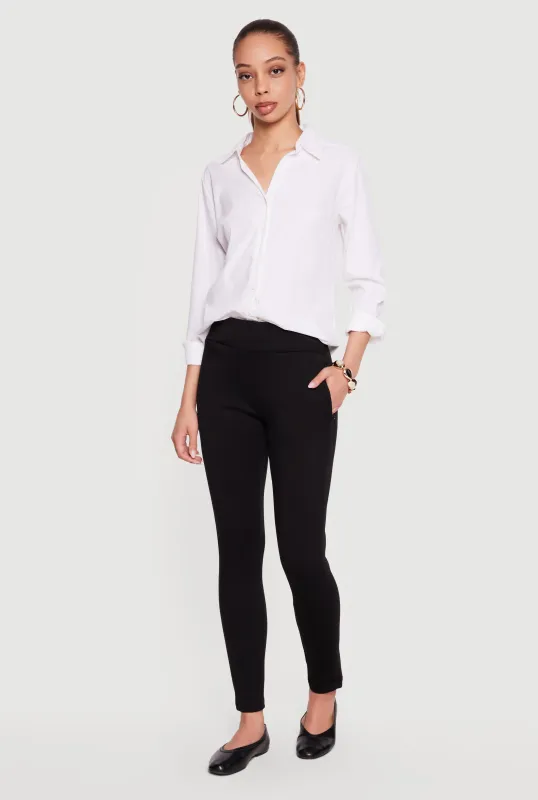 Skinny Leg Pants with Zipper Pockets sold by Rainbow