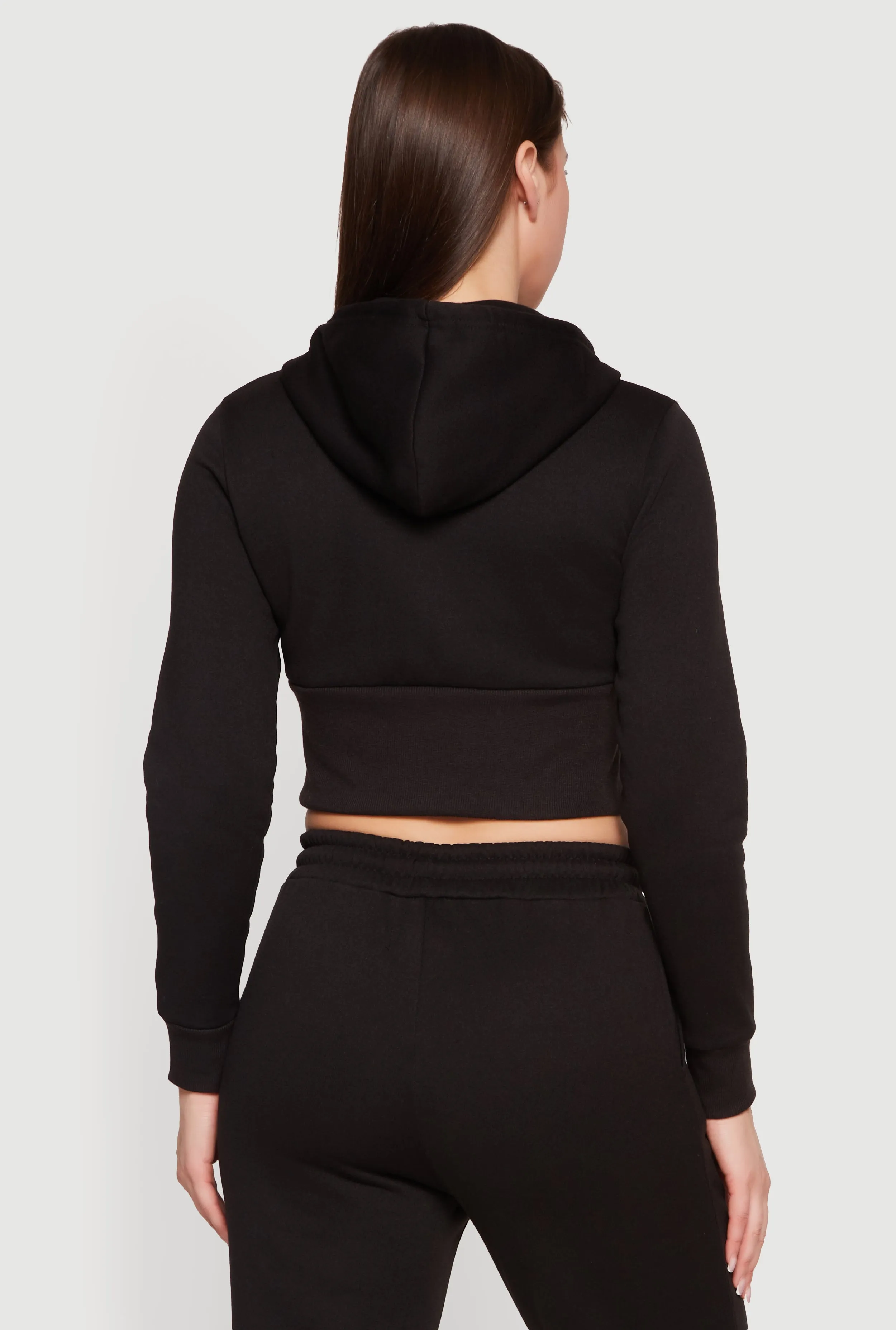 Savage Graphic Double Layered Zip Front Cropped Hoodie sold by Rainbow product image thumbnail 5