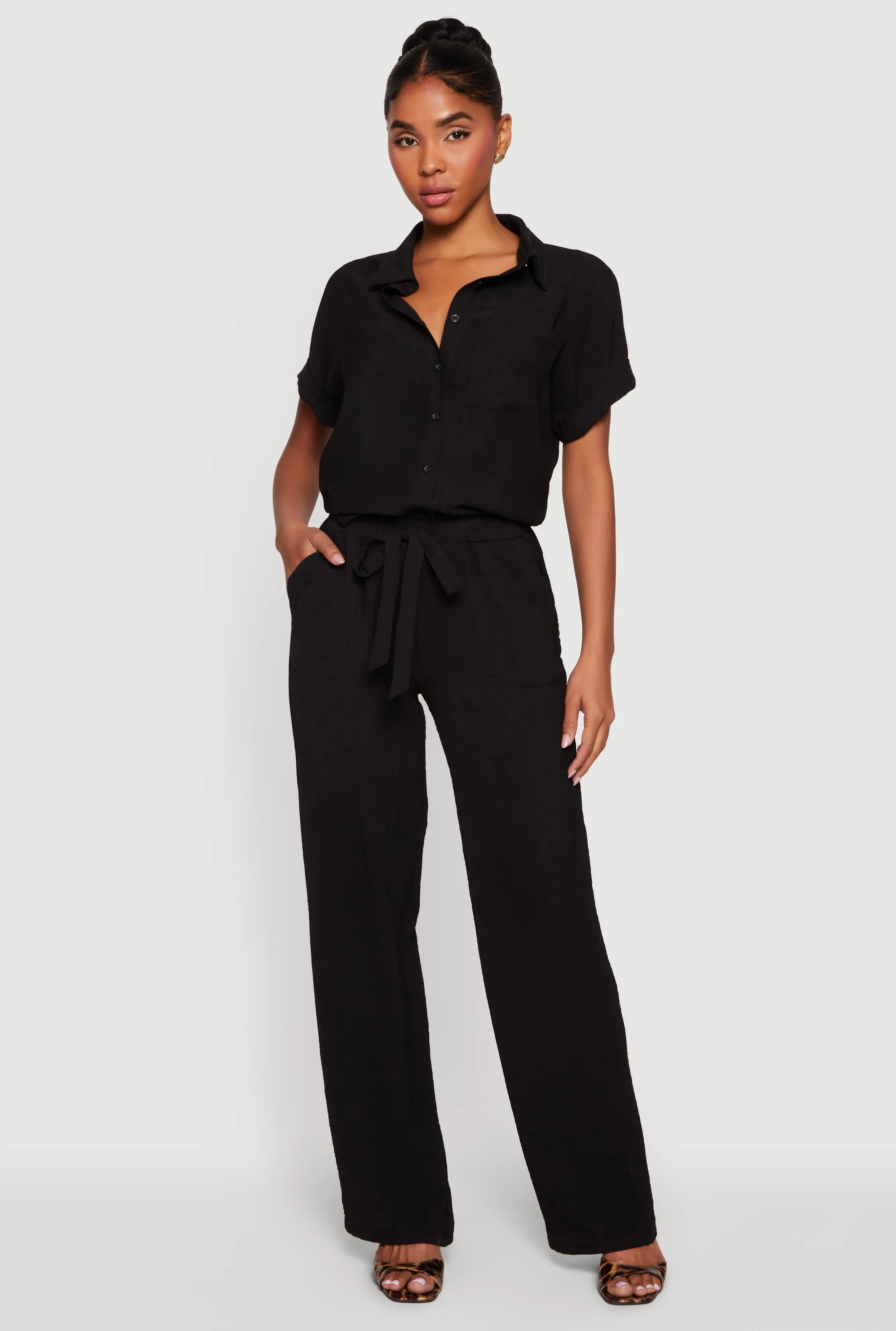 Crepe Knit Paper Bag Waist Dress Pants sold by Rainbow product image thumbnail 2