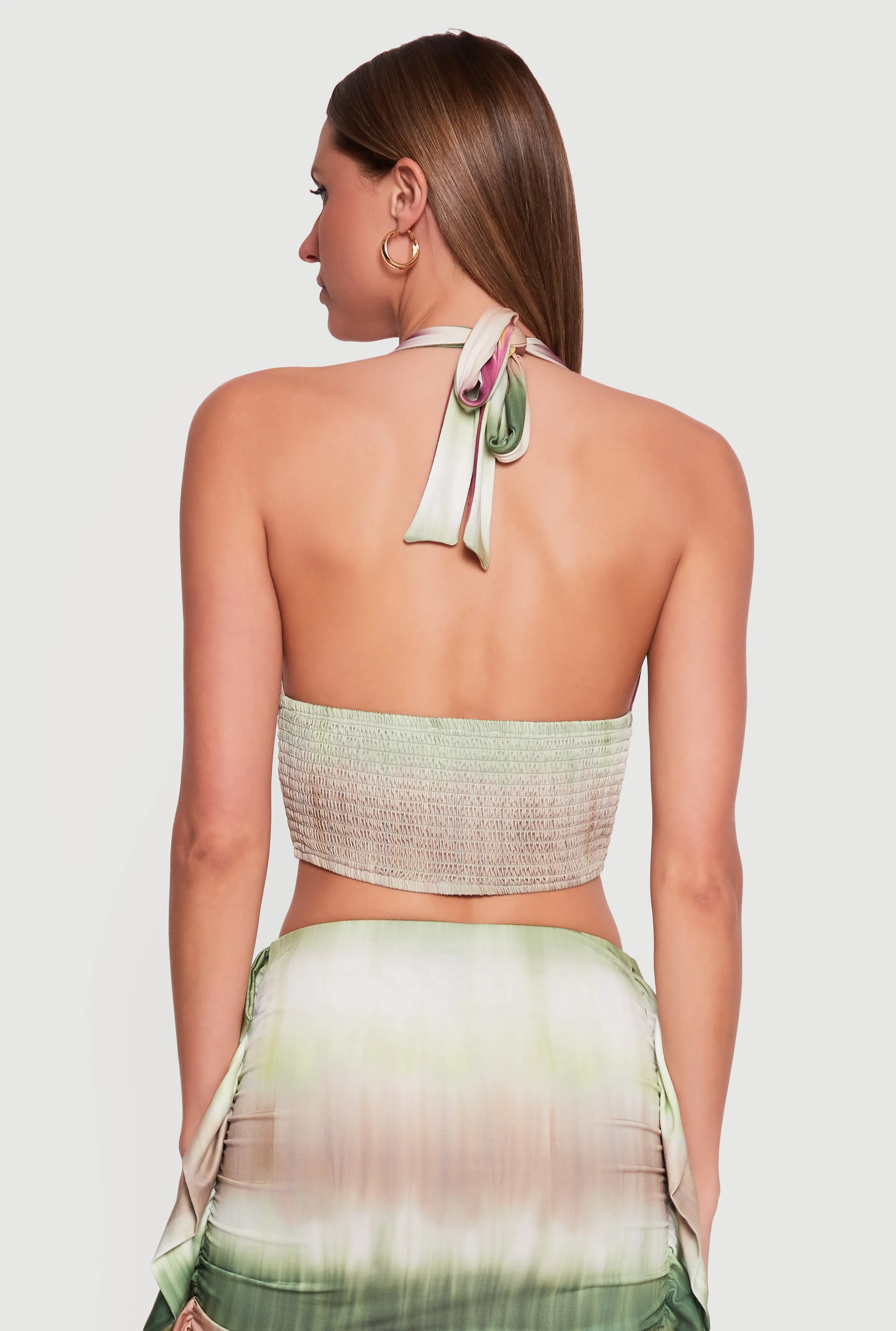 Smocked Back Halter Crop Top sold by Rainbow product image thumbnail 5