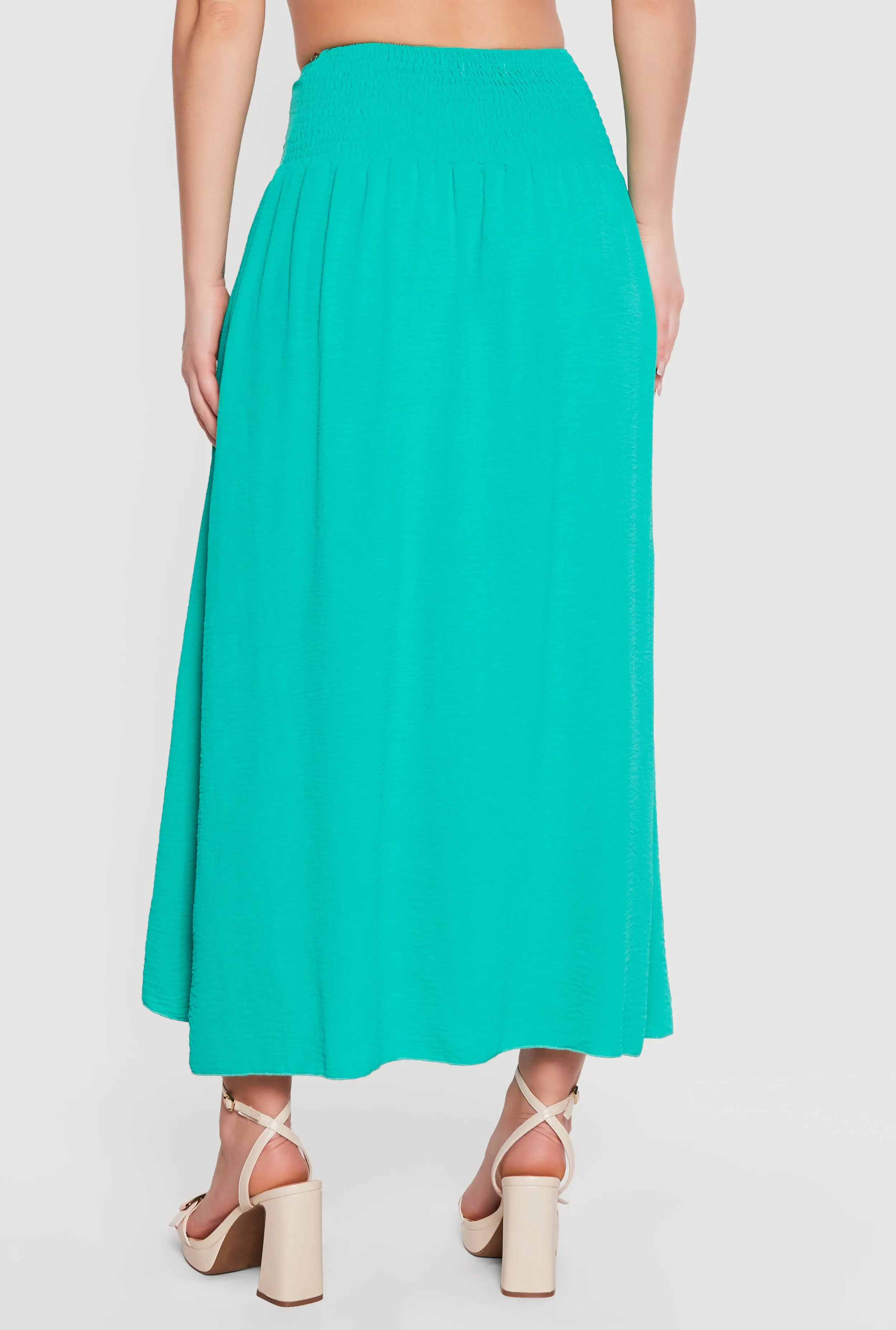 Metallic Detail Faux Wrap Maxi Skirt sold by Rainbow product image thumbnail 5