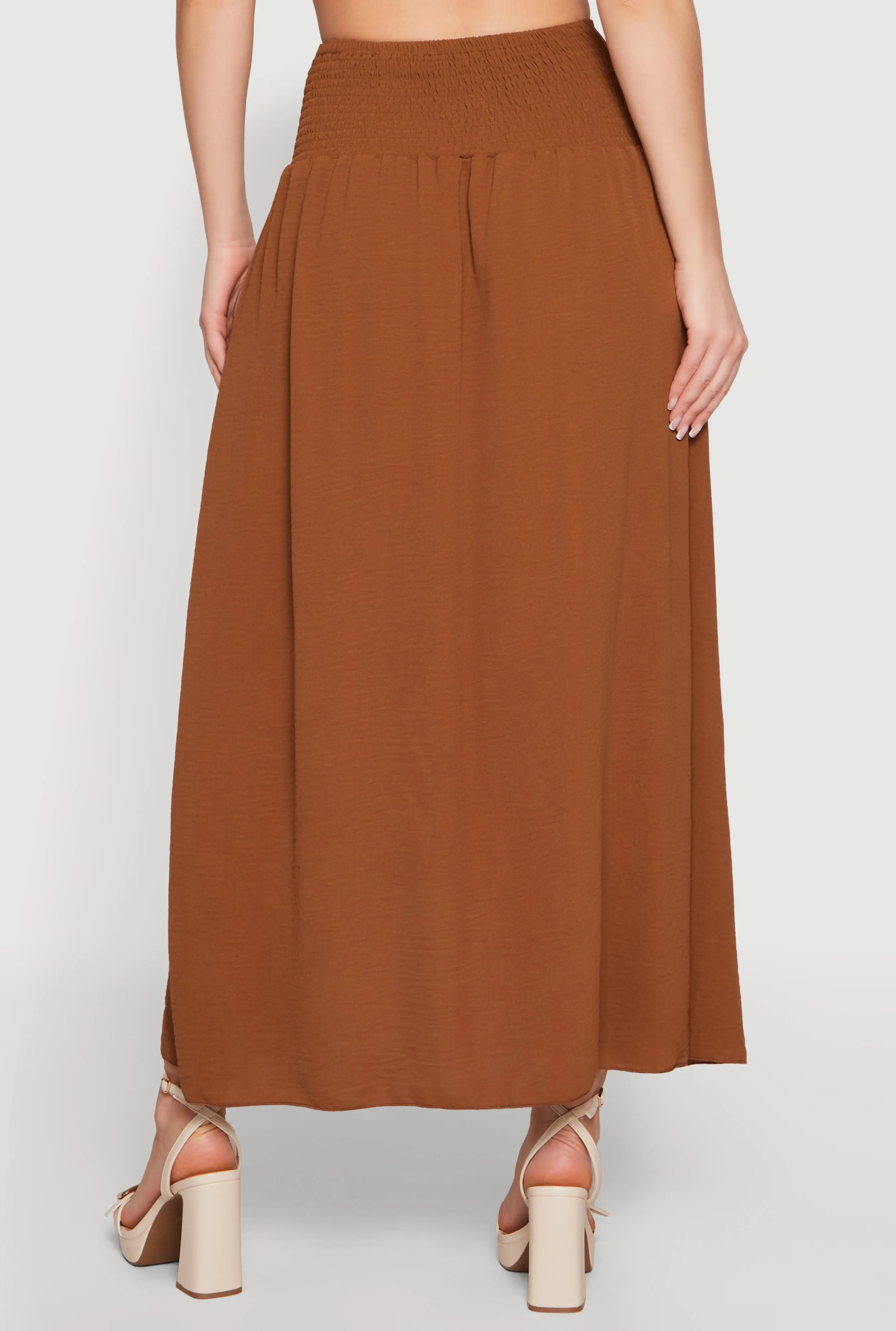 Metallic Detail Faux Wrap Maxi Skirt sold by Rainbow product image thumbnail 5