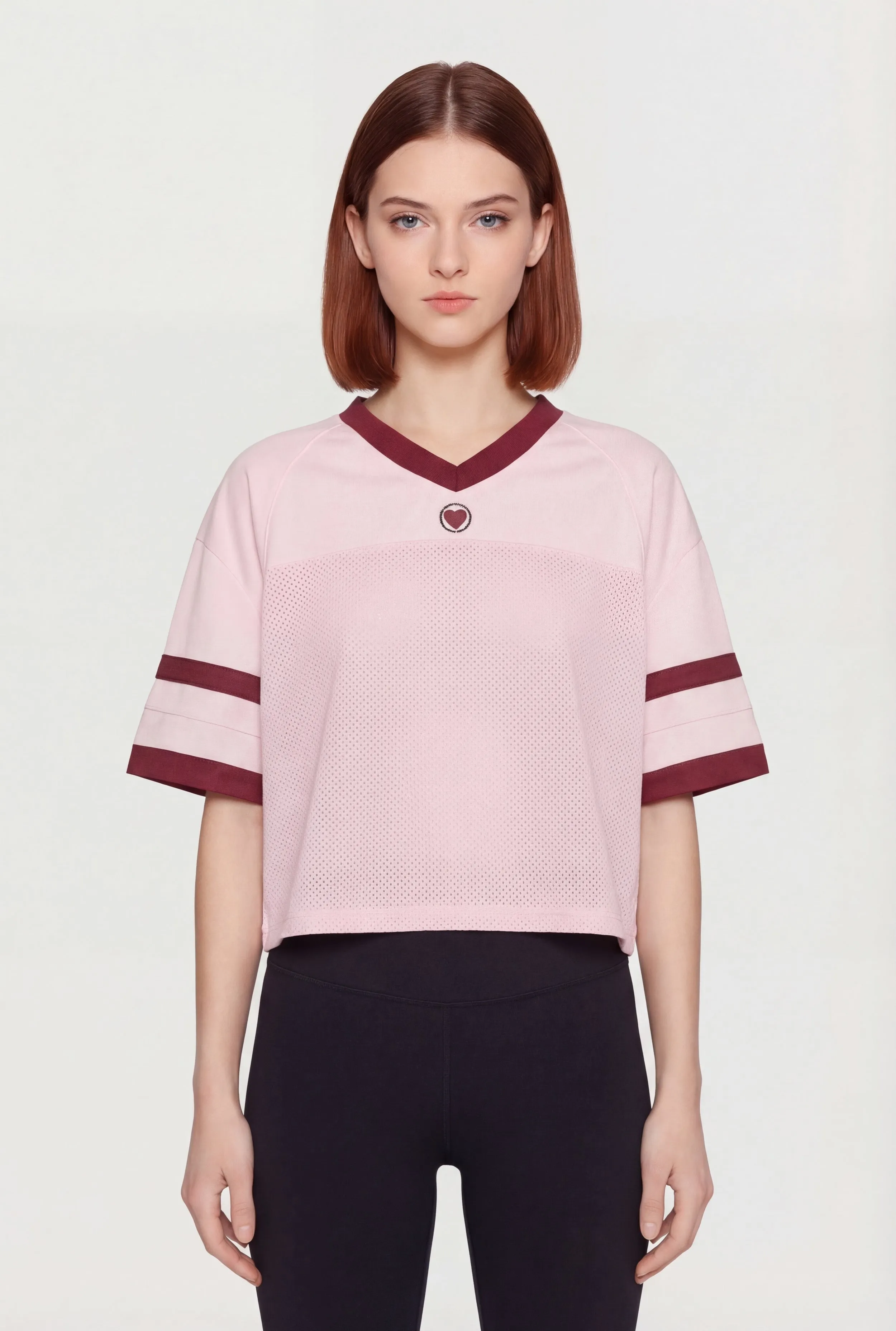 Varsity Stripe Detail Short Sleeve Jersey Top sold by Rainbow product image thumbnail 2