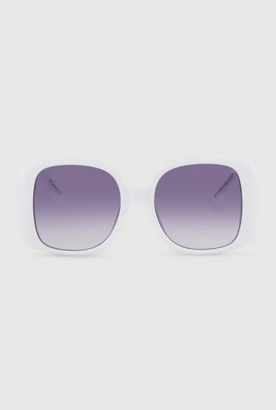 Metallic Seashell Detail Sunglasses made by Rainbow