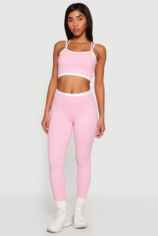 Contrast Waistband Leggings made by Rainbow