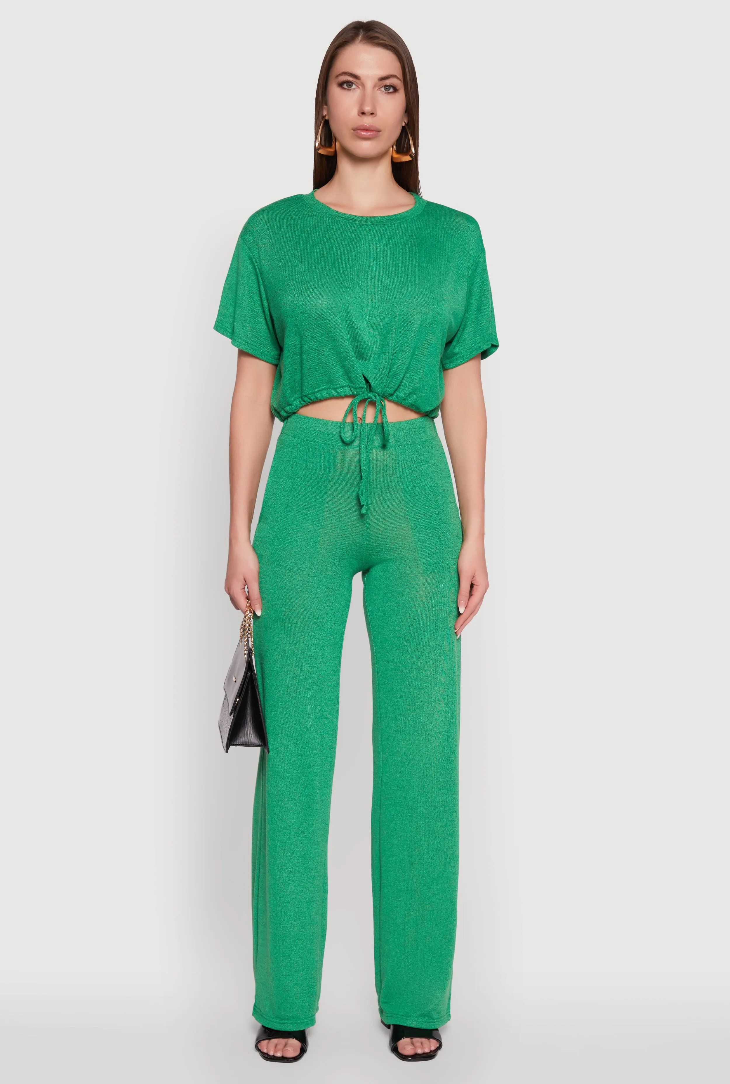 Daisy High Waisted Straight Leg Brushed Knit Pants sold by Rainbow product image thumbnail 2