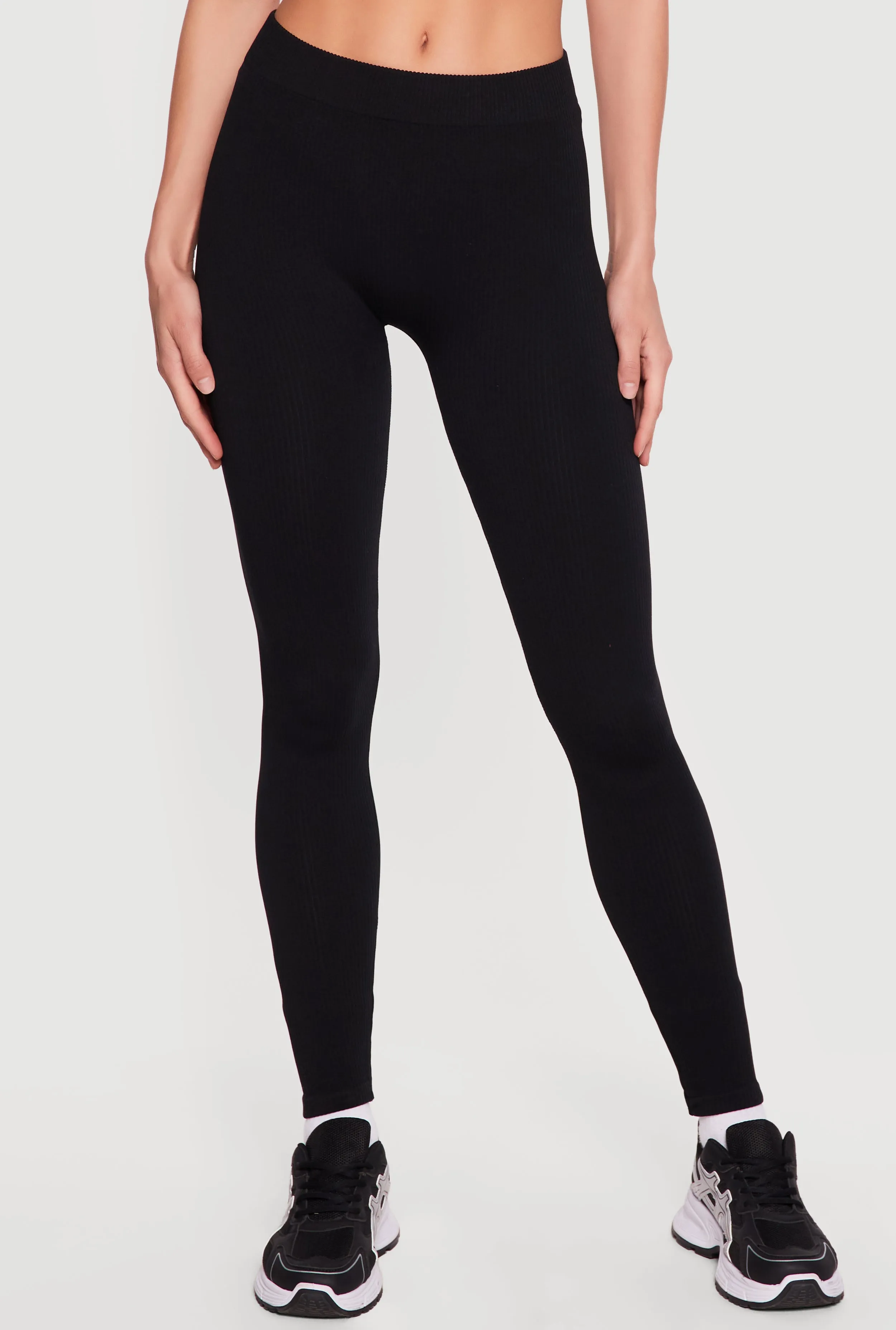Ribbed Knit Basic Leggings sold by Rainbow product image thumbnail 3