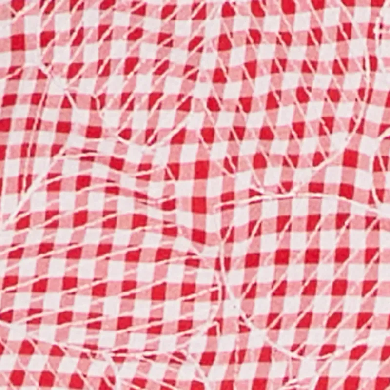 Floral Decorative Stitch Gingham Tie Back Crop Top sold by Rainbow product image thumbnail 4