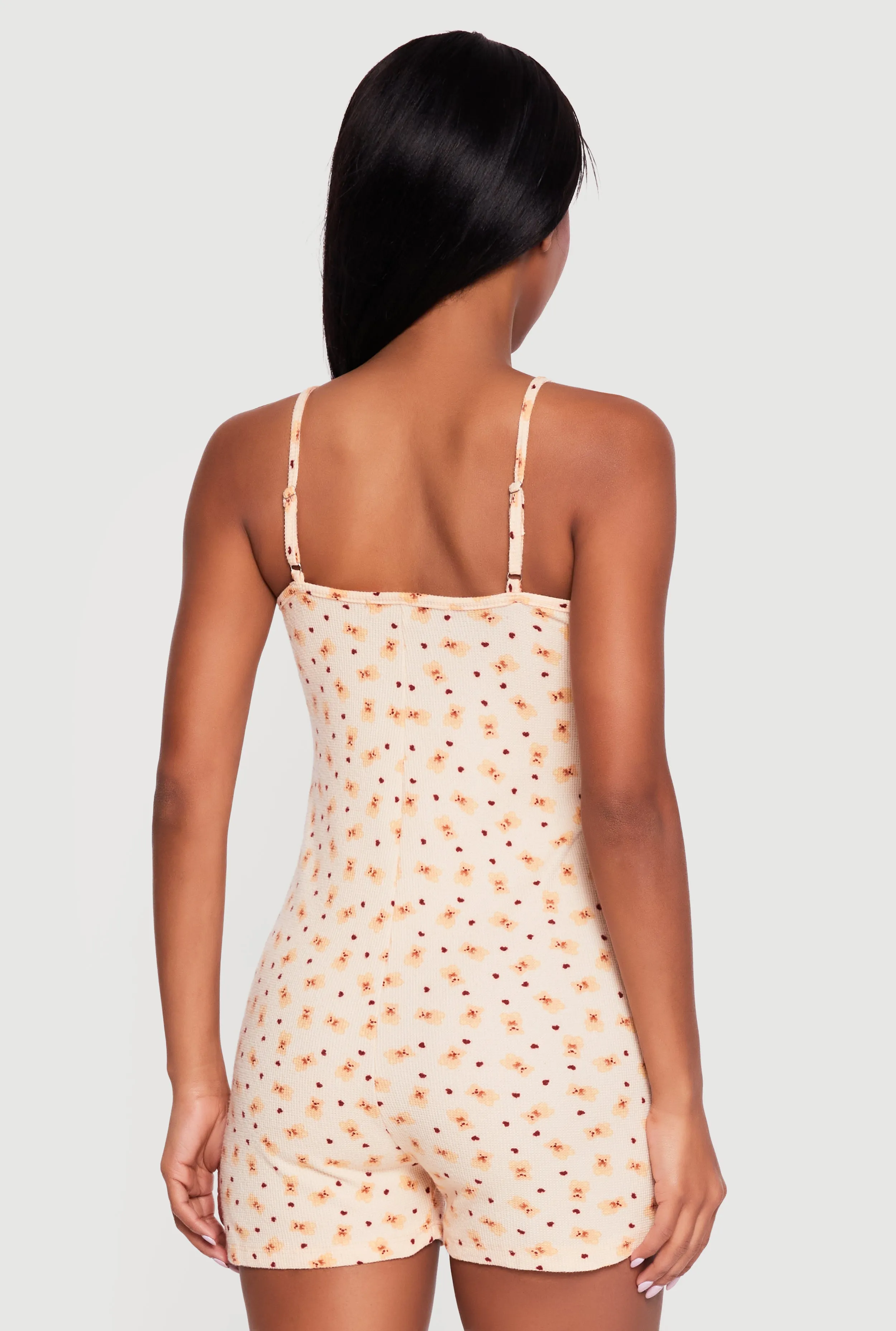 Teddy Bear Print Cami Pajama Romper sold by Rainbow product image thumbnail 2