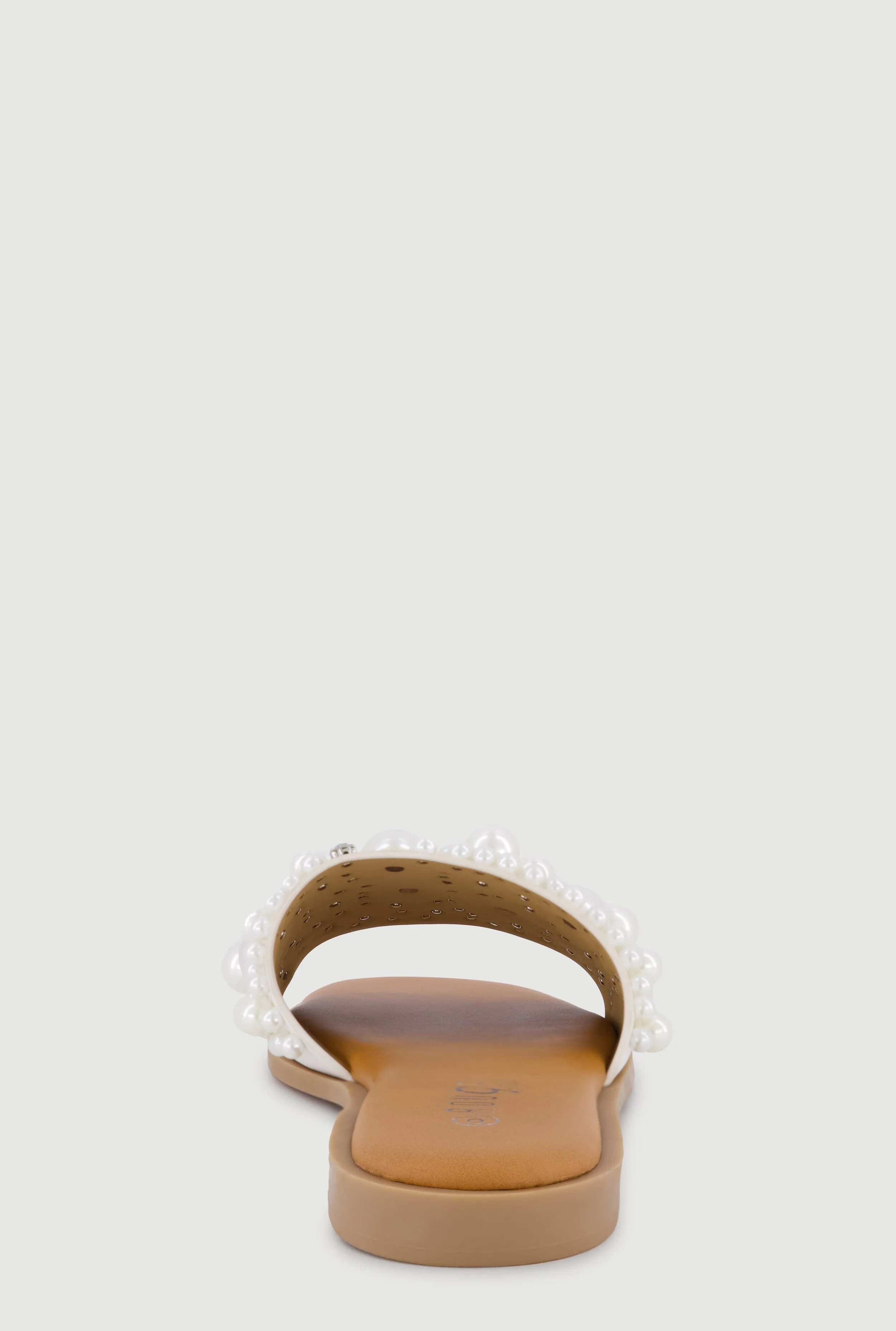 Faux Pearl and Rhinestone Single Band Slide Sandals sold by Rainbow product image thumbnail 3