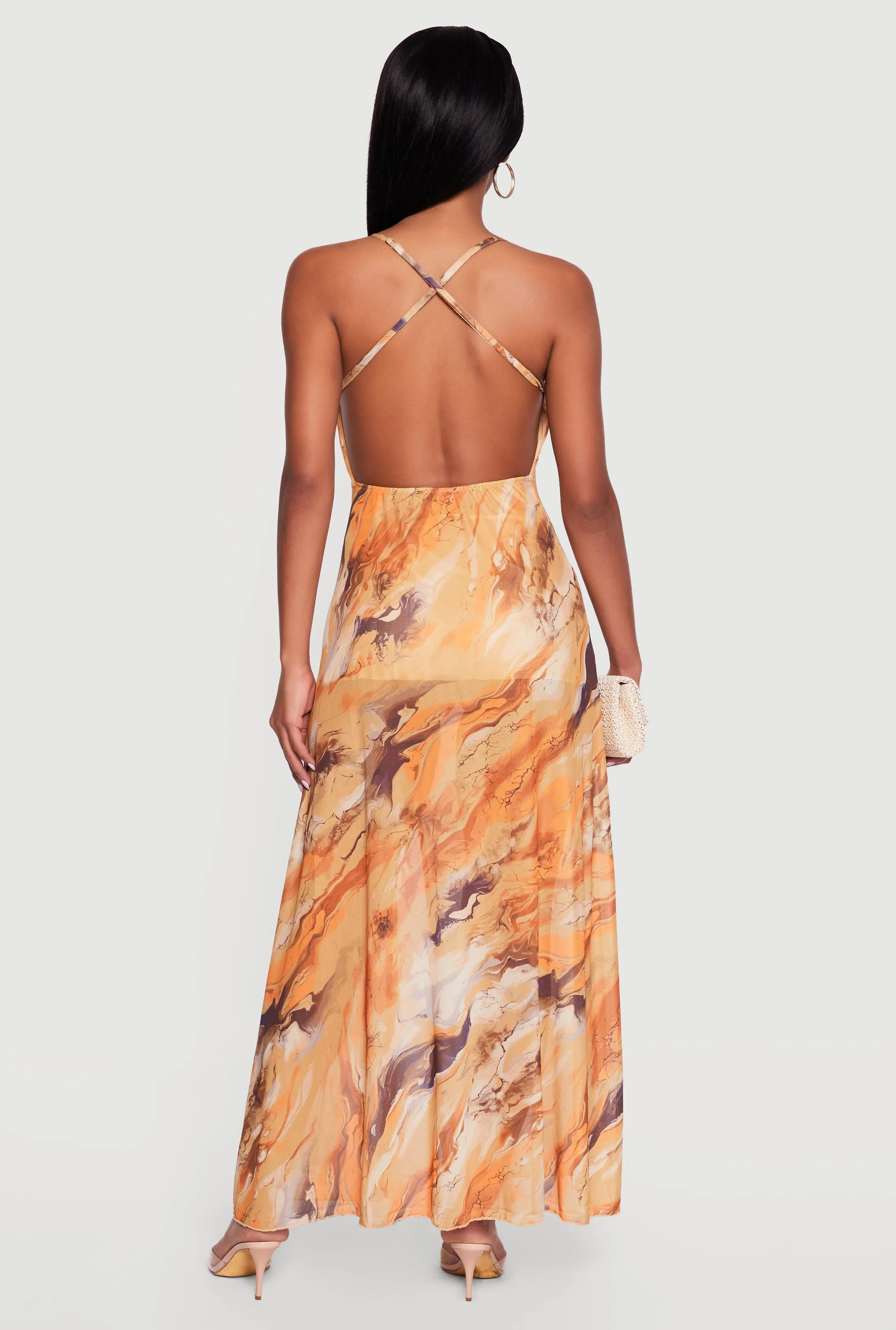 Marble Print Maxi Dress sold by Rainbow product image thumbnail 3