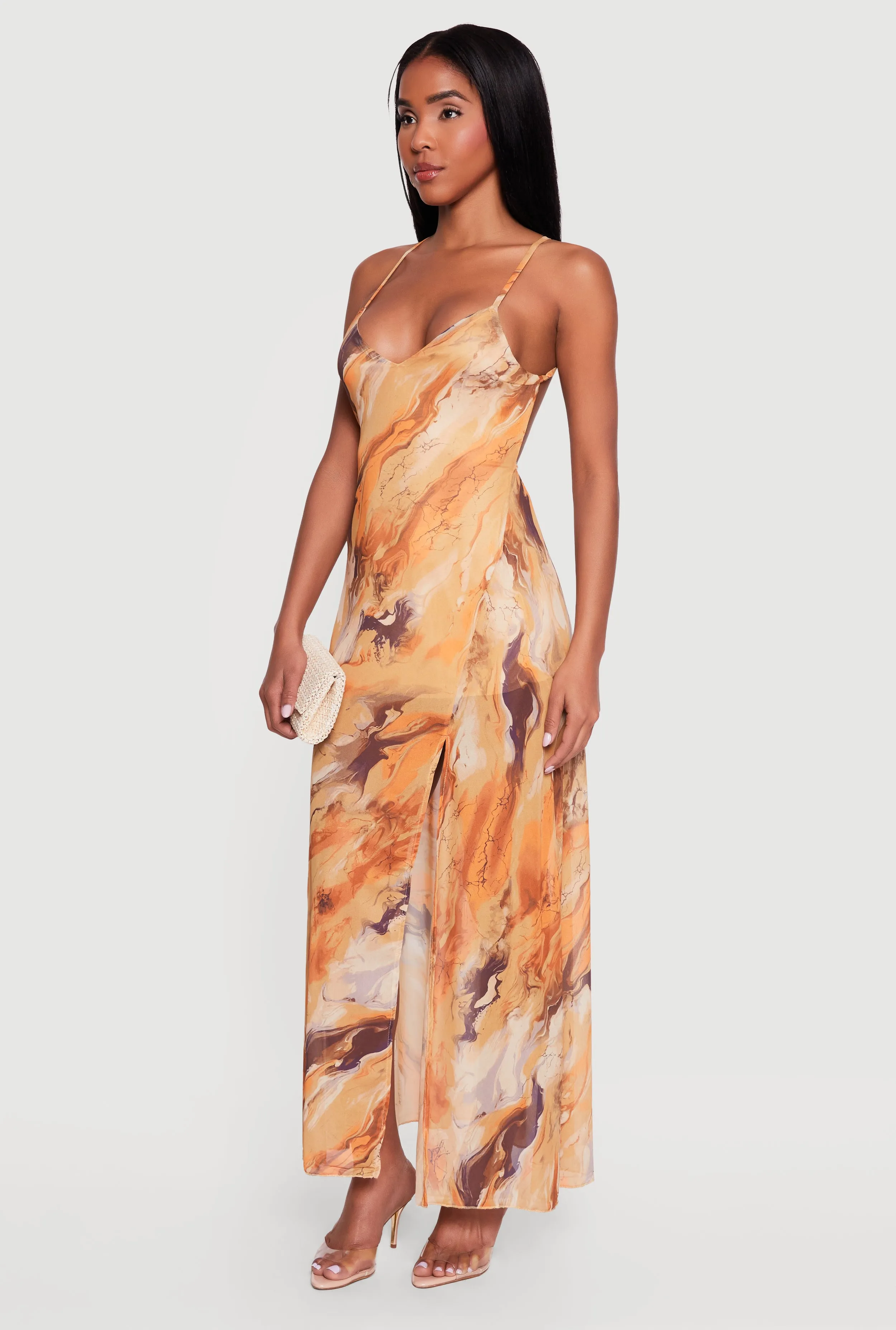 Marble Print Maxi Dress sold by Rainbow product image thumbnail 2