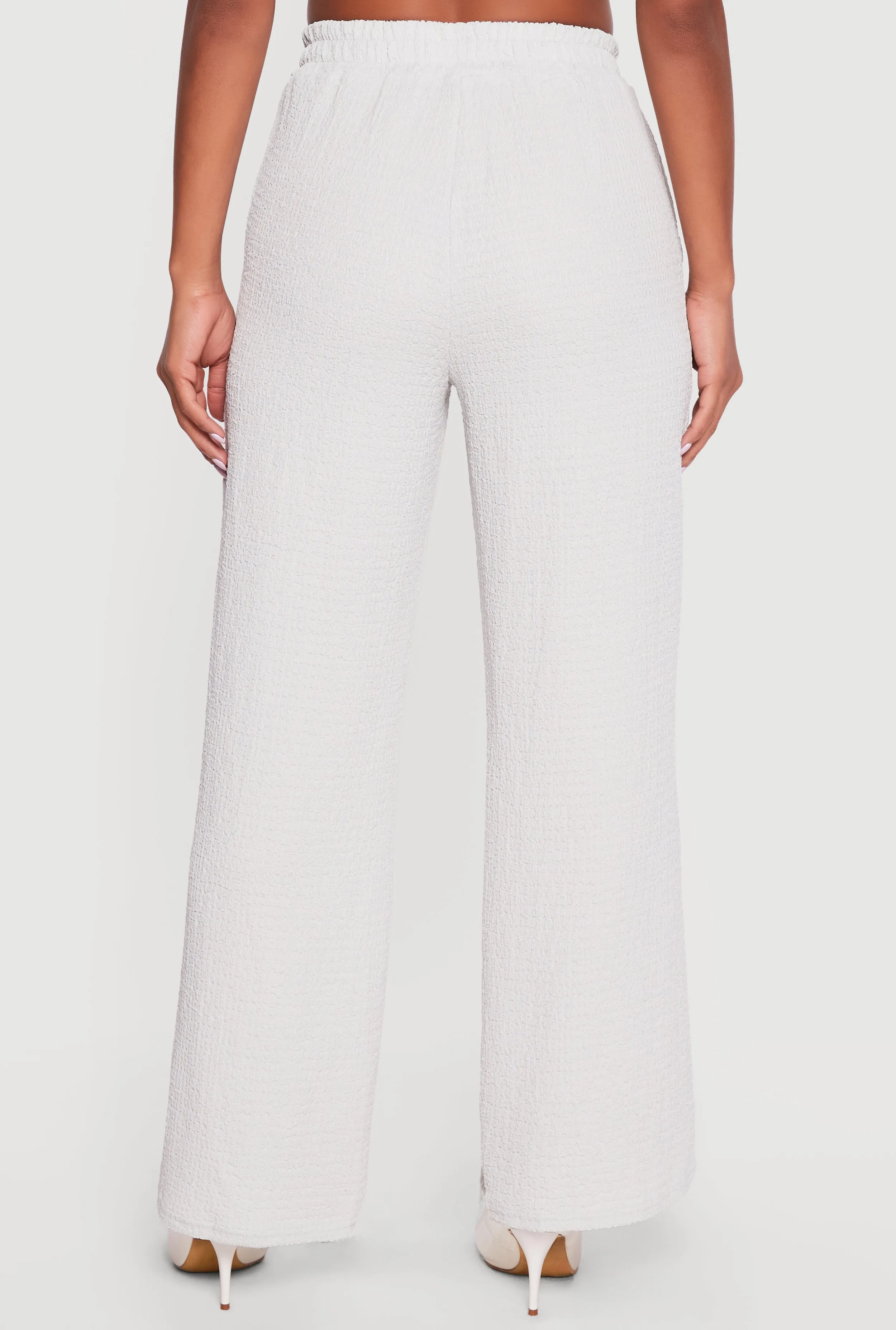 Textured Knit Wide Leg Pull On Pants sold by Rainbow product image thumbnail 5