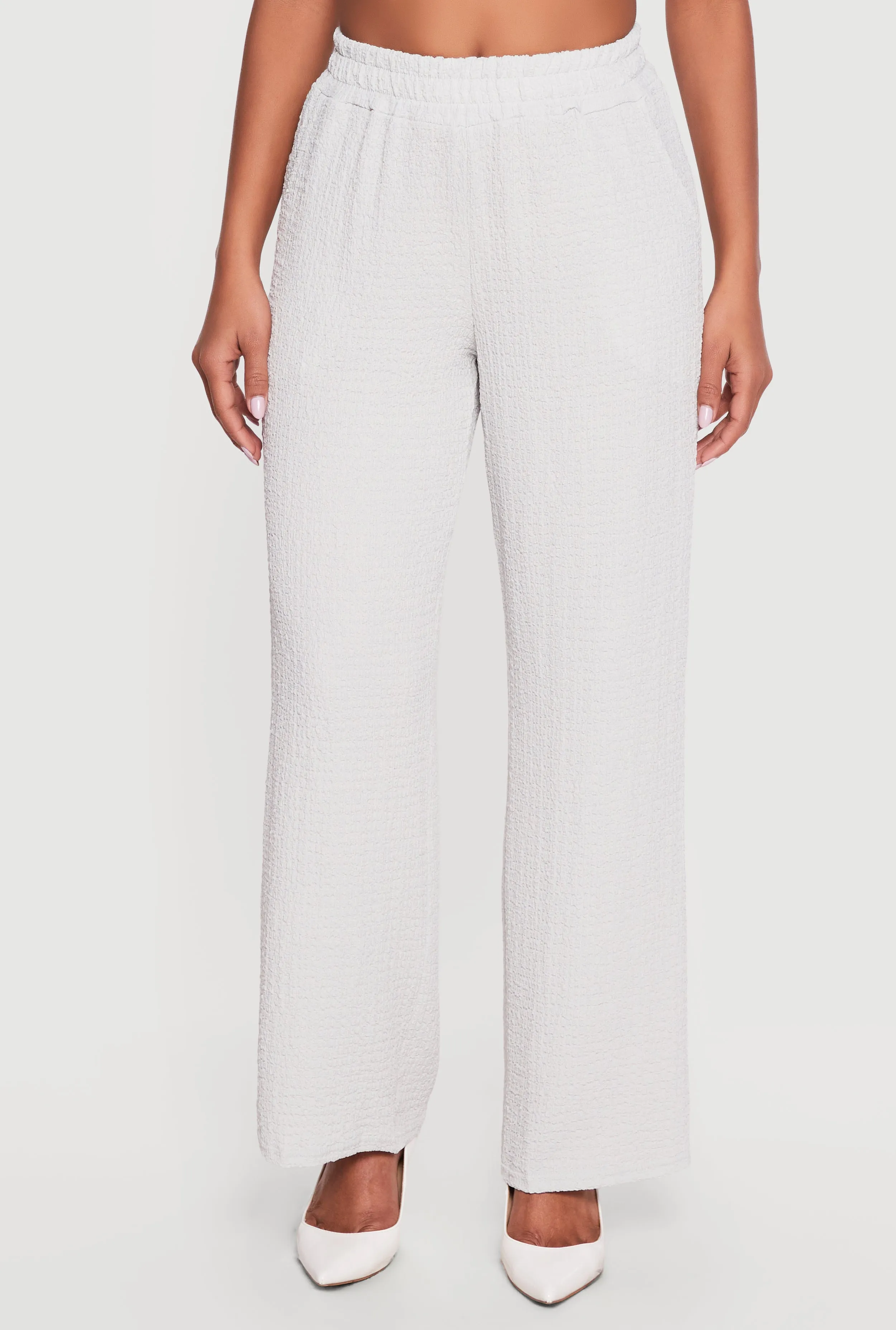 Textured Knit Wide Leg Pull On Pants sold by Rainbow product image thumbnail 3