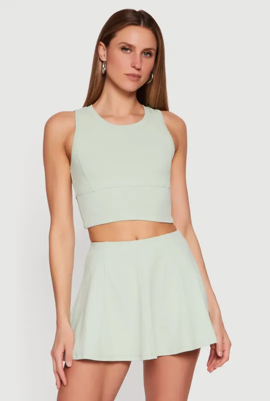 Twist Back Keyhole Crop Top made by Rainbow